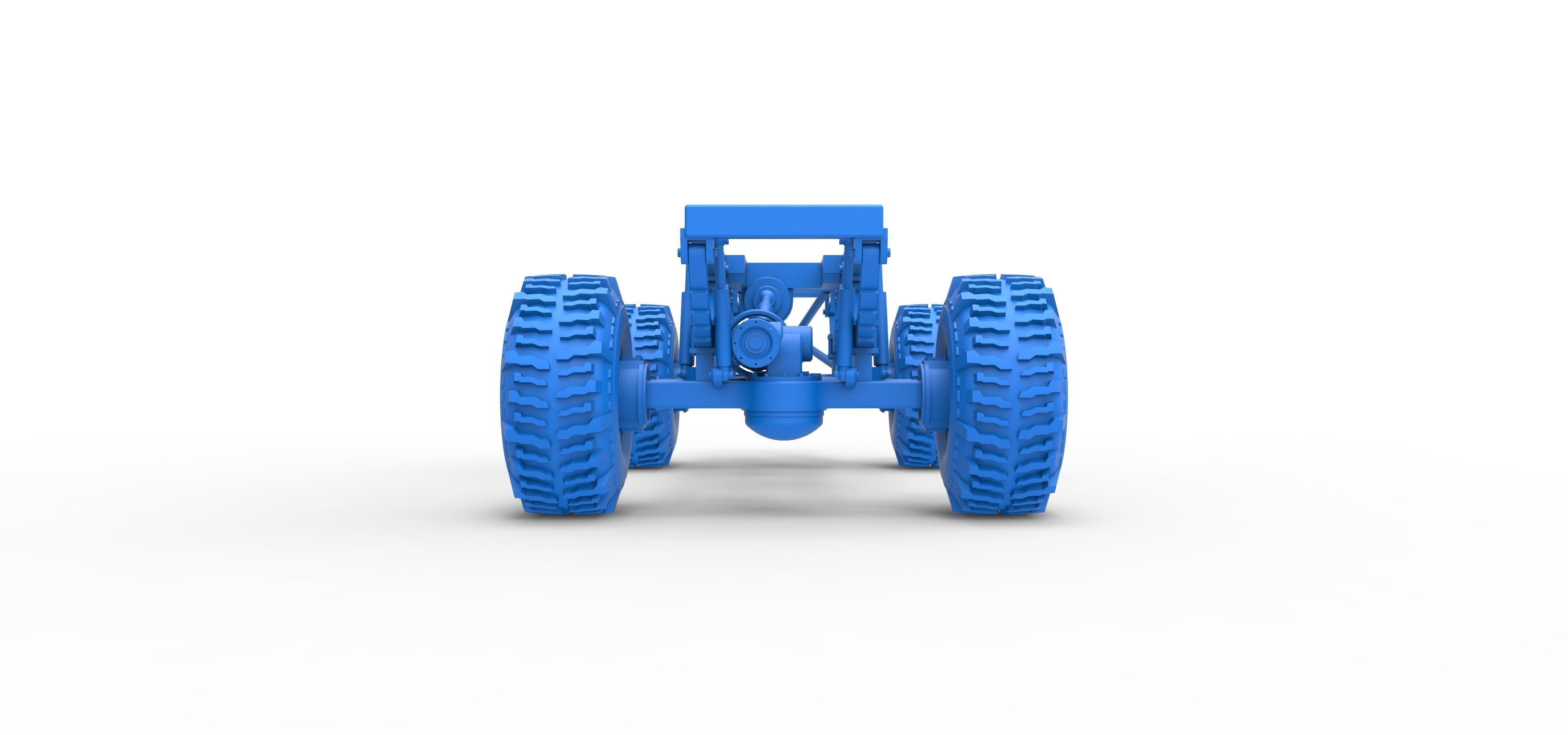 Chassis of Wheel Standing Mega Truck Scale 1 to 25 3D print model_20