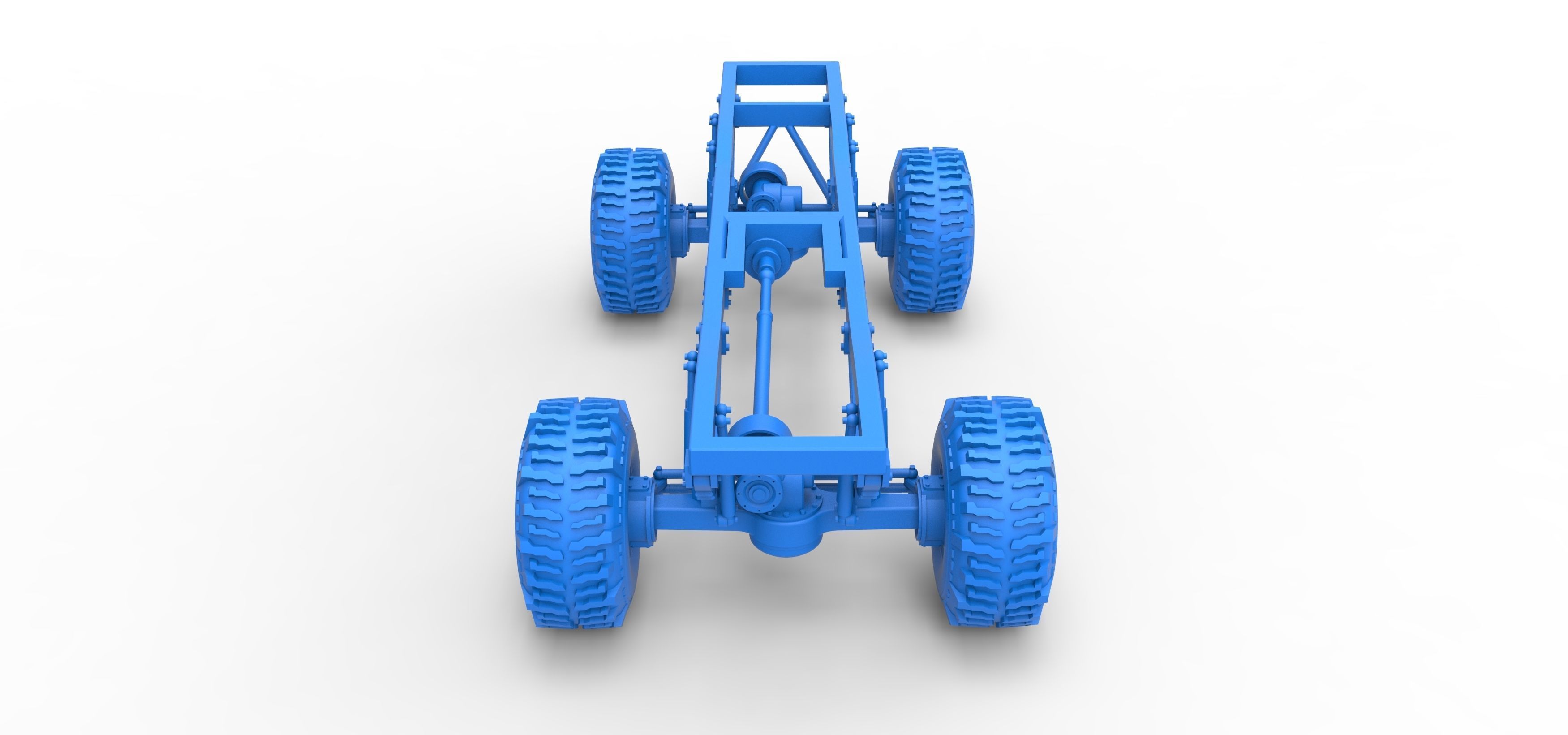 Chassis of Wheel Standing Mega Truck Scale 1 to 25 3D print model_21