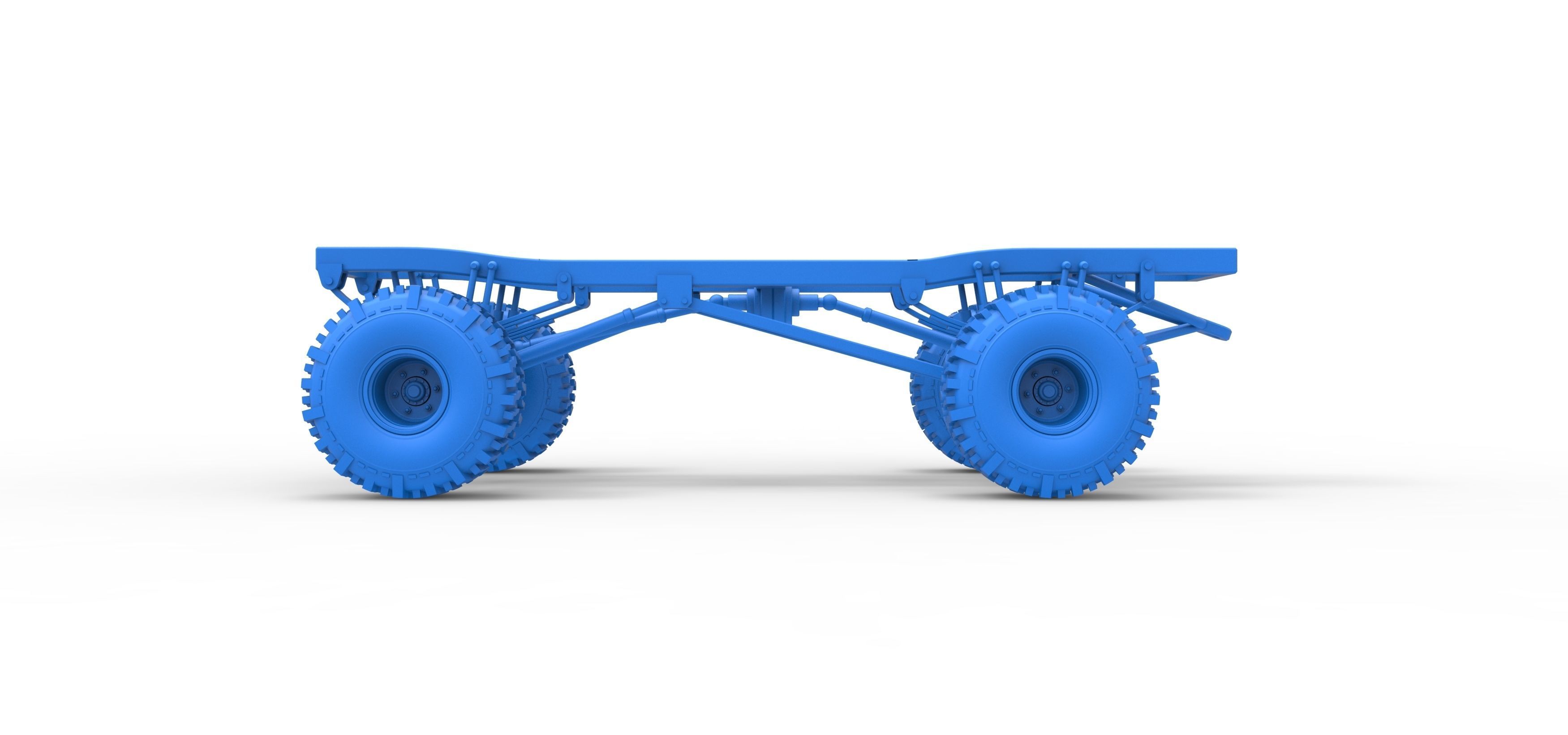 Chassis of Wheel Standing Mega Truck Scale 1 to 25 3D print model_22