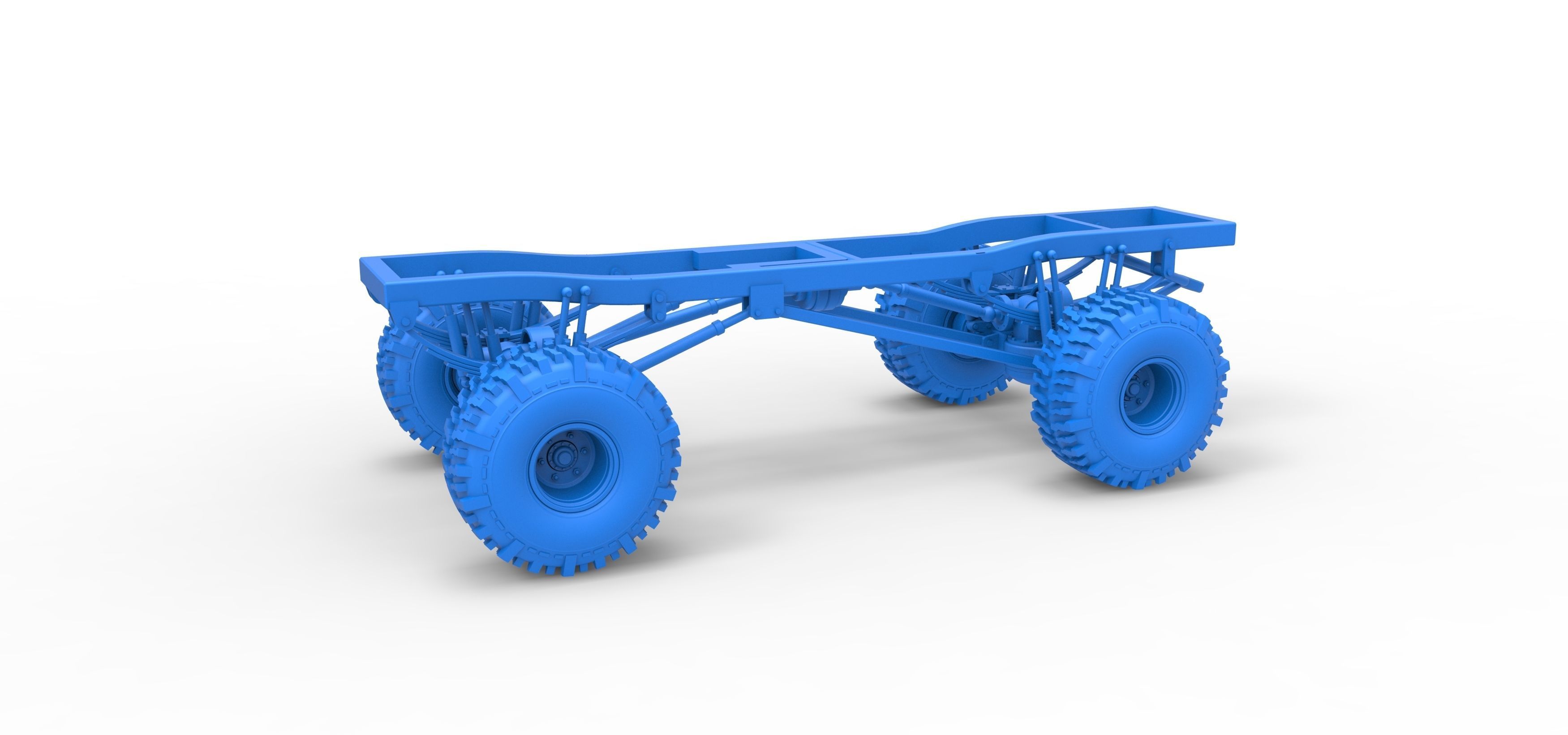 Chassis of Wheel Standing Mega Truck Scale 1 to 25 3D print model_15