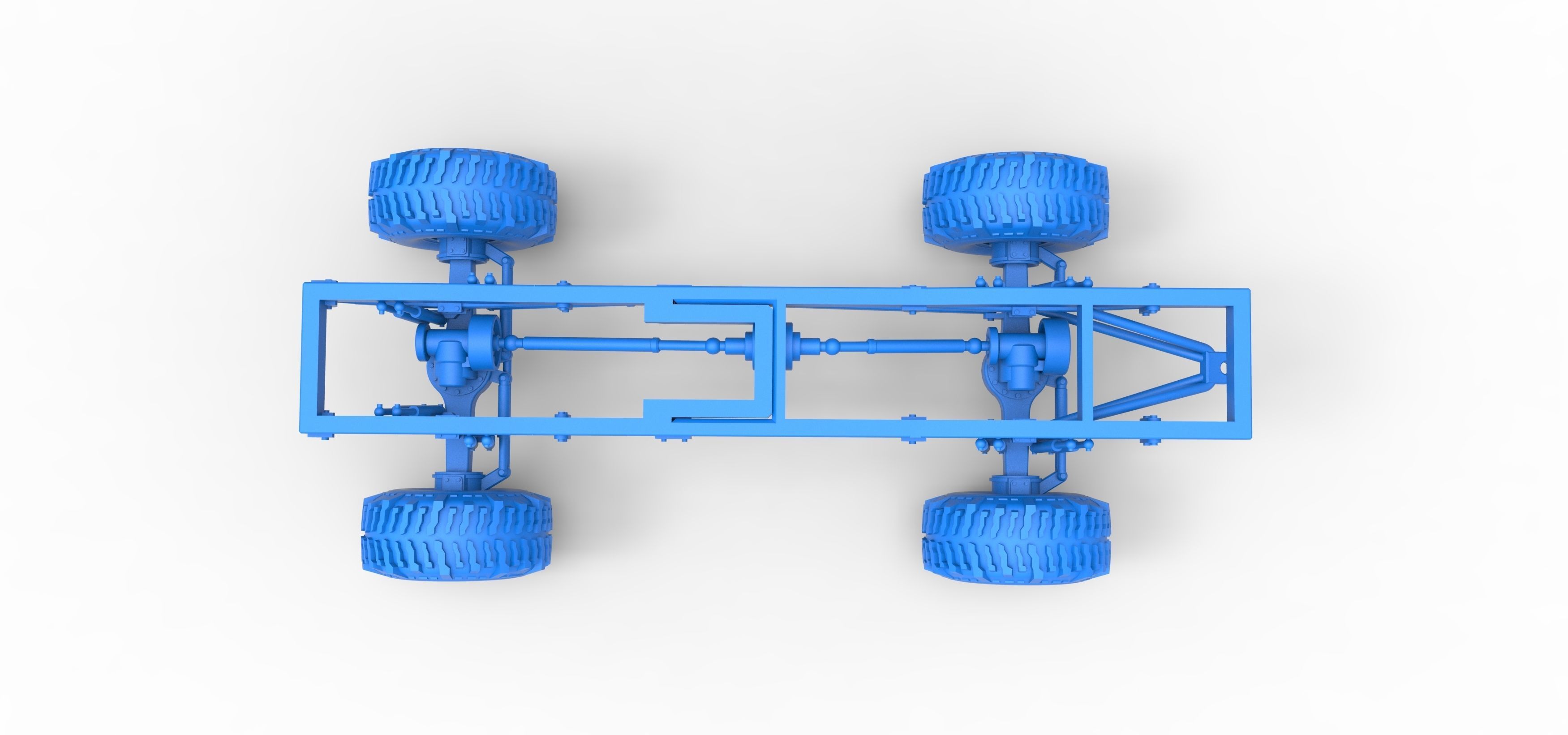 Chassis of Wheel Standing Mega Truck Scale 1 to 25 3D print model_24
