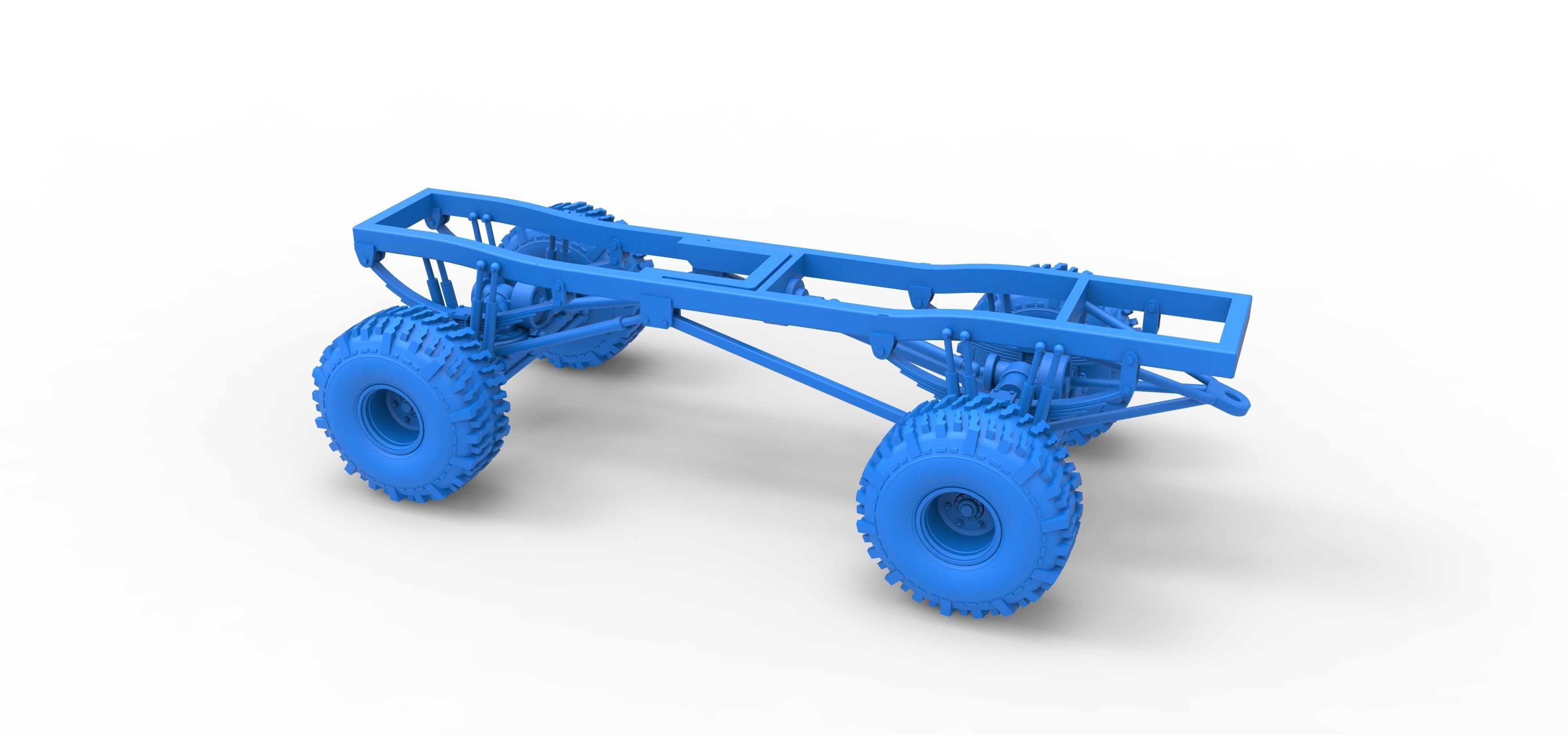 Chassis of Wheel Standing Mega Truck Scale 1 to 25 3D print model_25