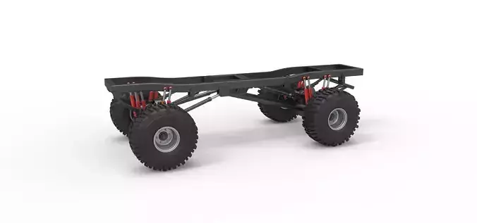 Chassis of Wheel Standing Mega Truck Scale 1 to 25