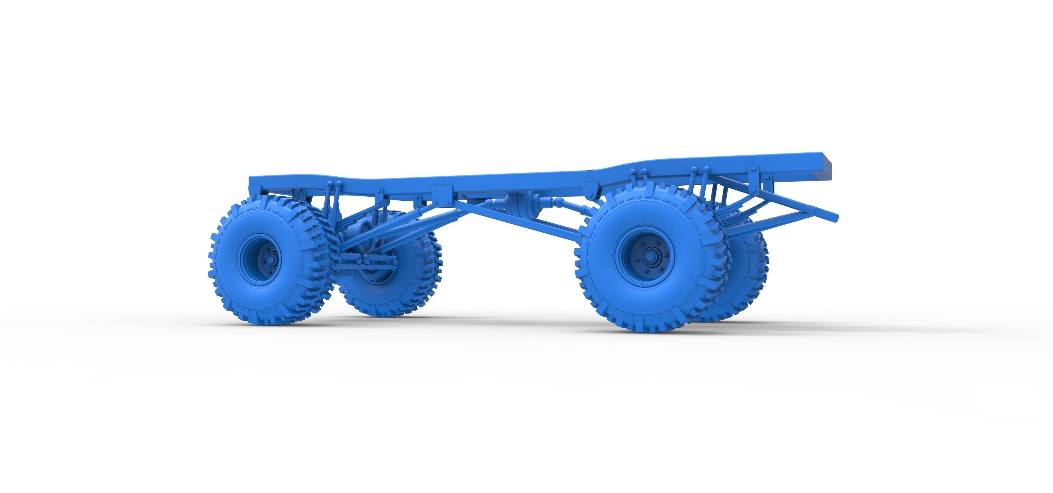Chassis of Wheel Standing Mega Truck Scale 1 to 25 3D print model_26