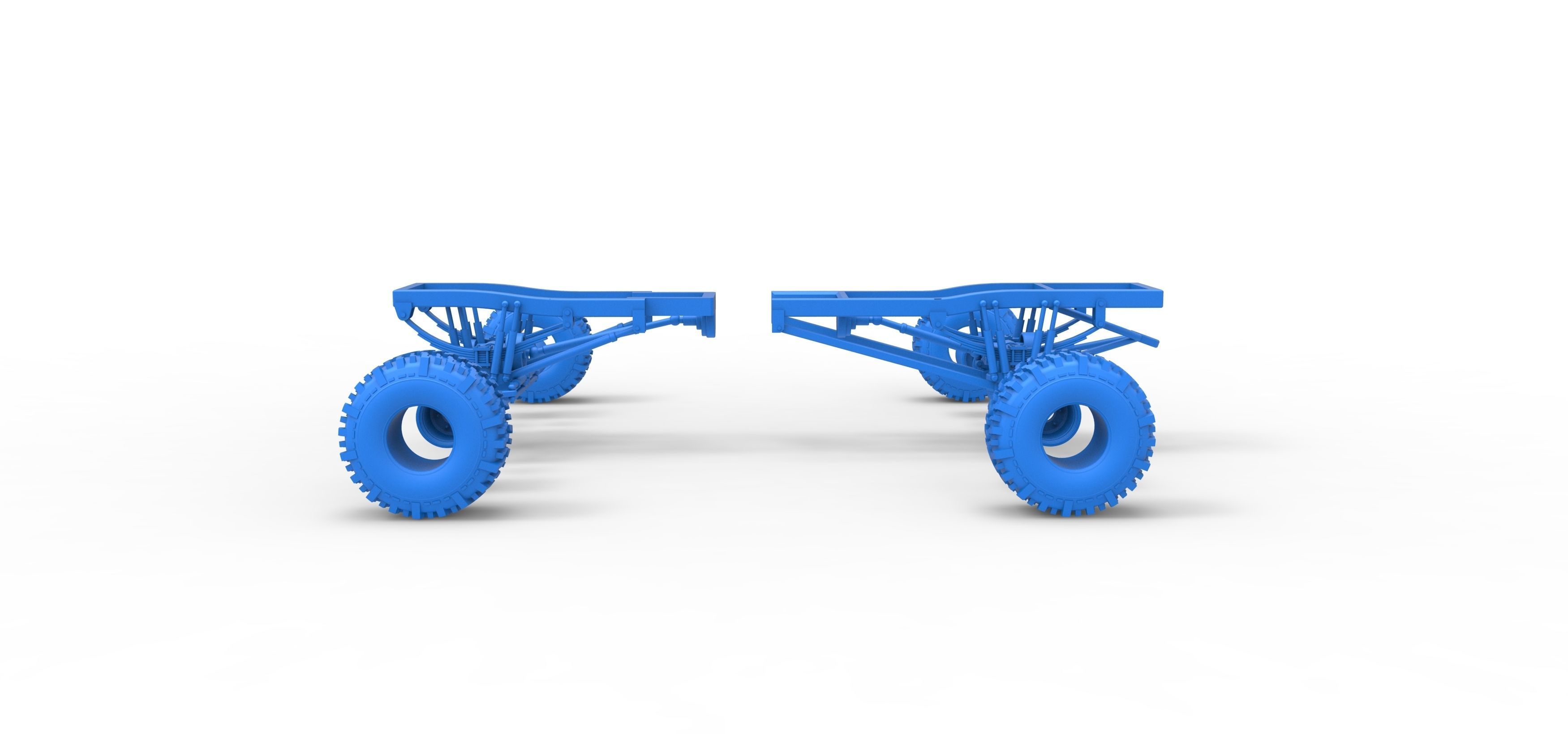 Chassis of Wheel Standing Mega Truck Scale 1 to 25 3D print model_34