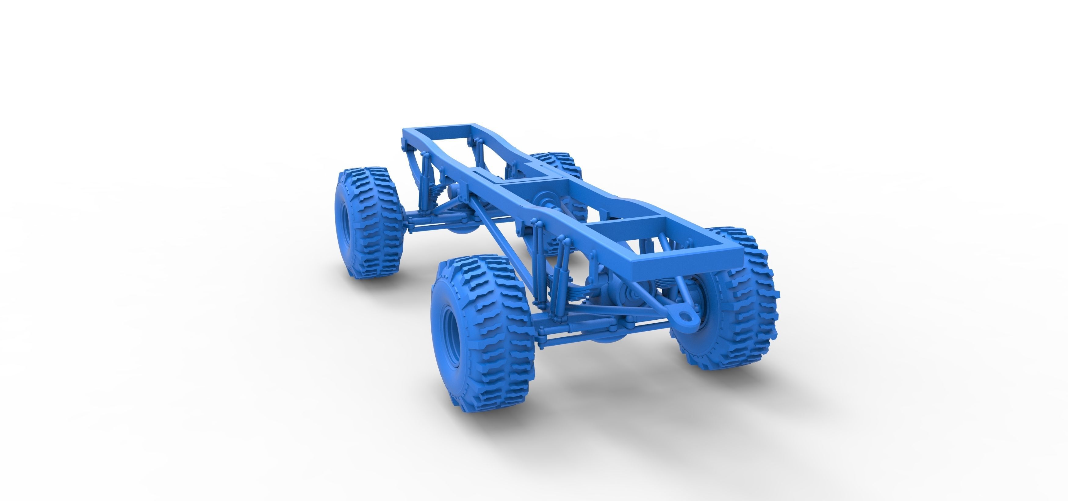 Chassis of Wheel Standing Mega Truck Scale 1 to 25 3D print model_27