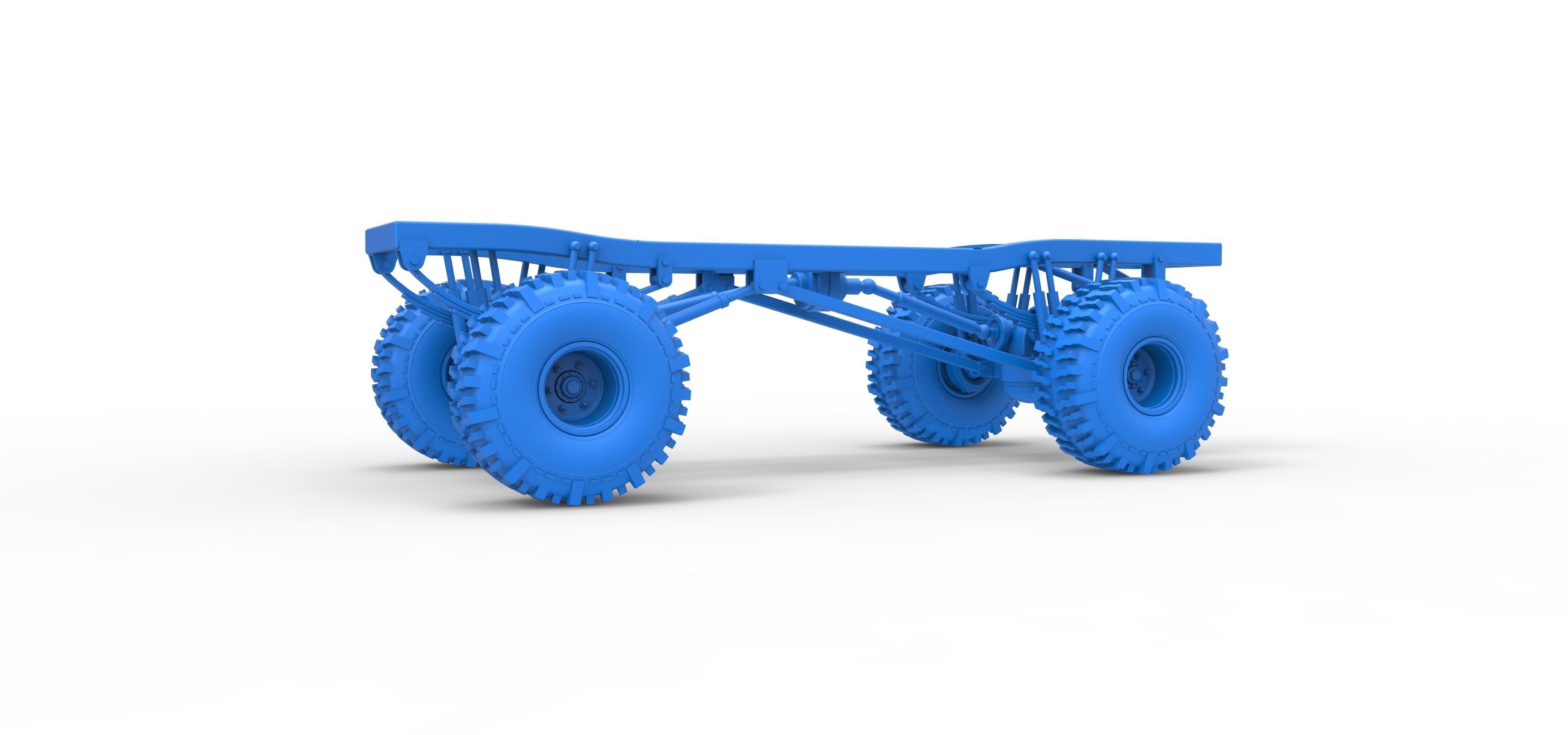 Chassis of Wheel Standing Mega Truck Scale 1 to 25 3D print model_16
