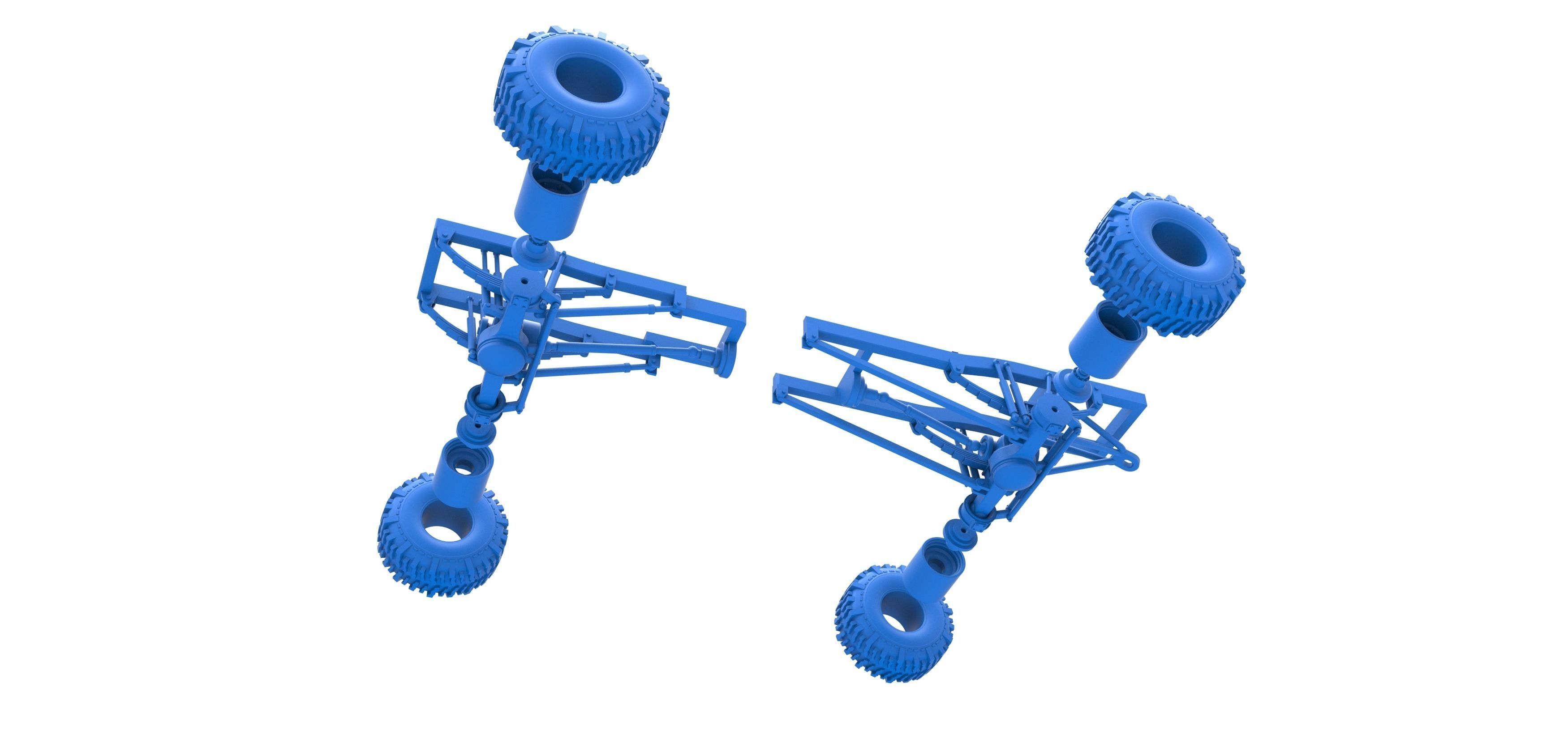 Chassis of Wheel Standing Mega Truck Scale 1 to 25 3D print model_32