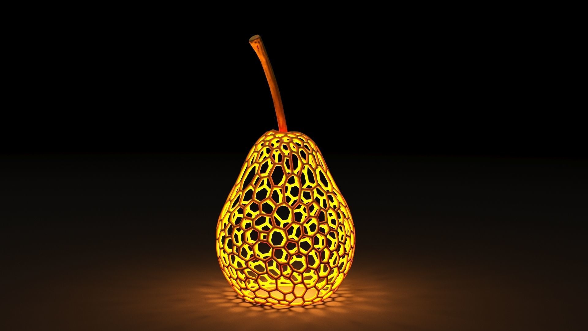 Pear lamp 3D print model_8
