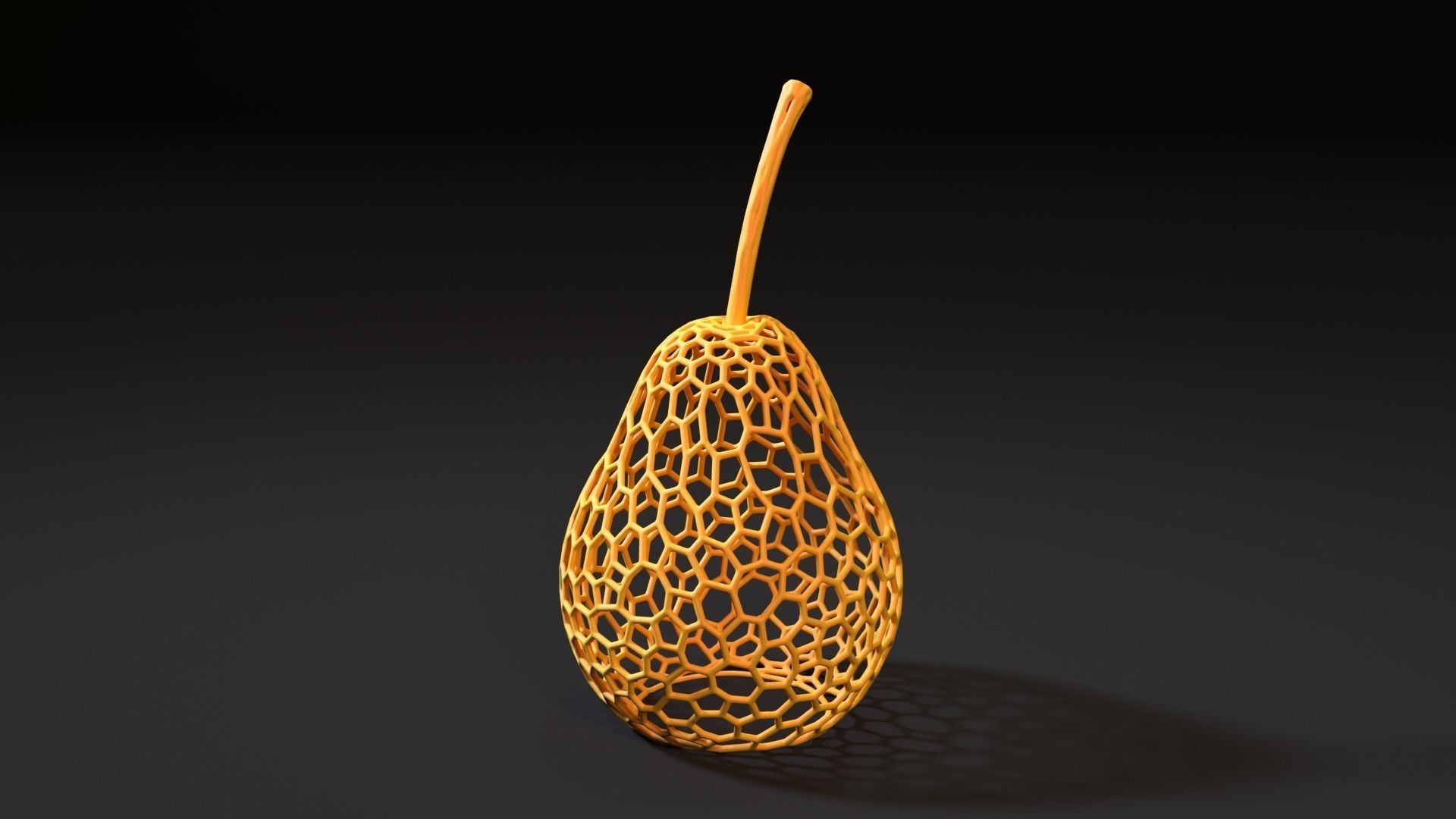 Pear lamp 3D print model_1