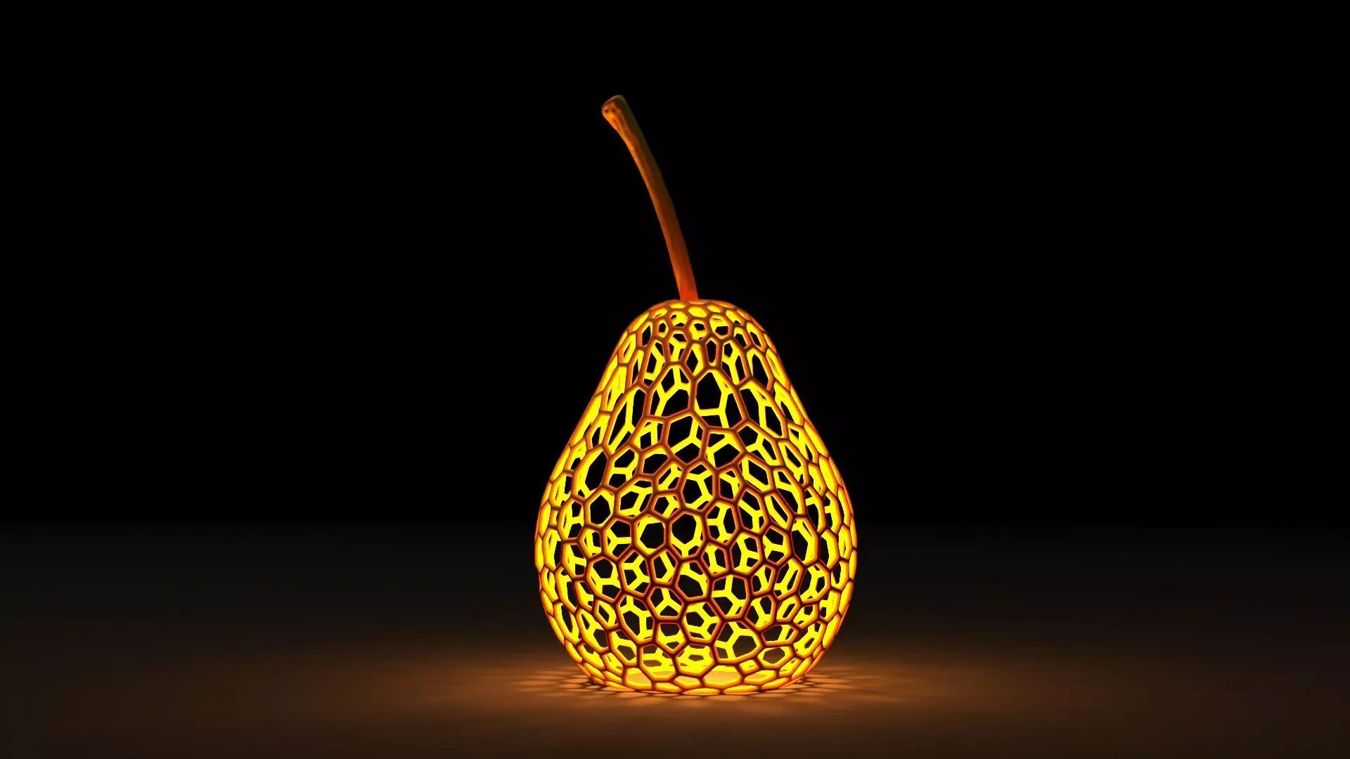 Pear lamp 3D print model_0