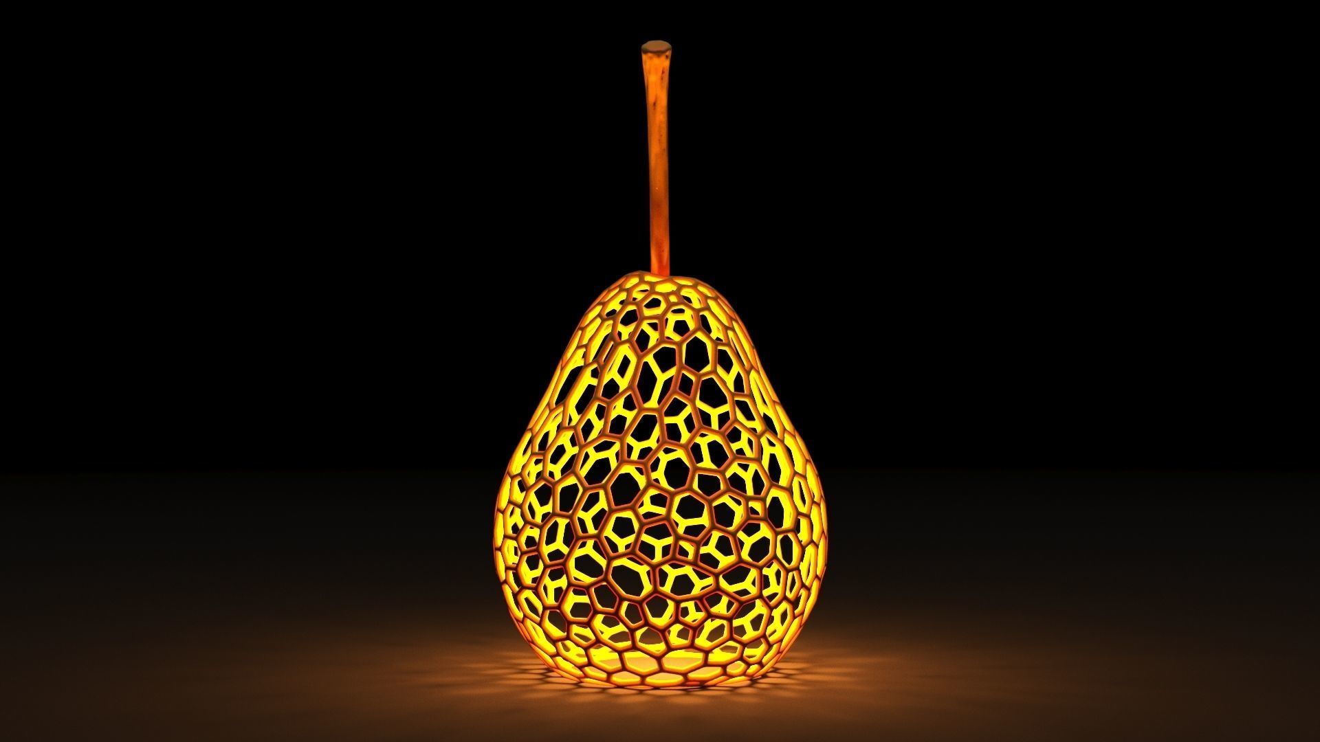 Pear lamp 3D print model_6