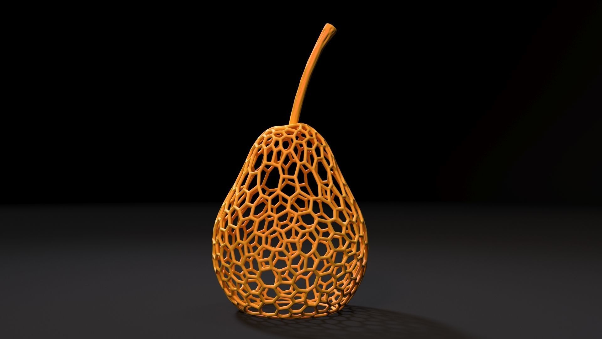 Pear lamp 3D print model_3