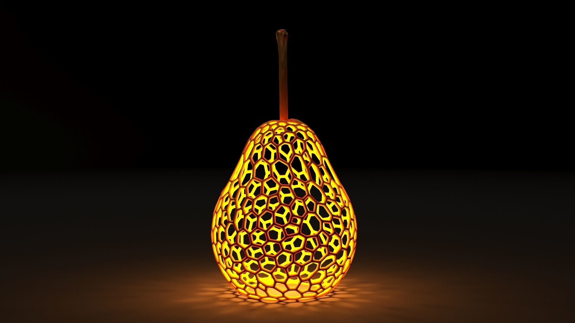 Pear lamp 3D print model_14