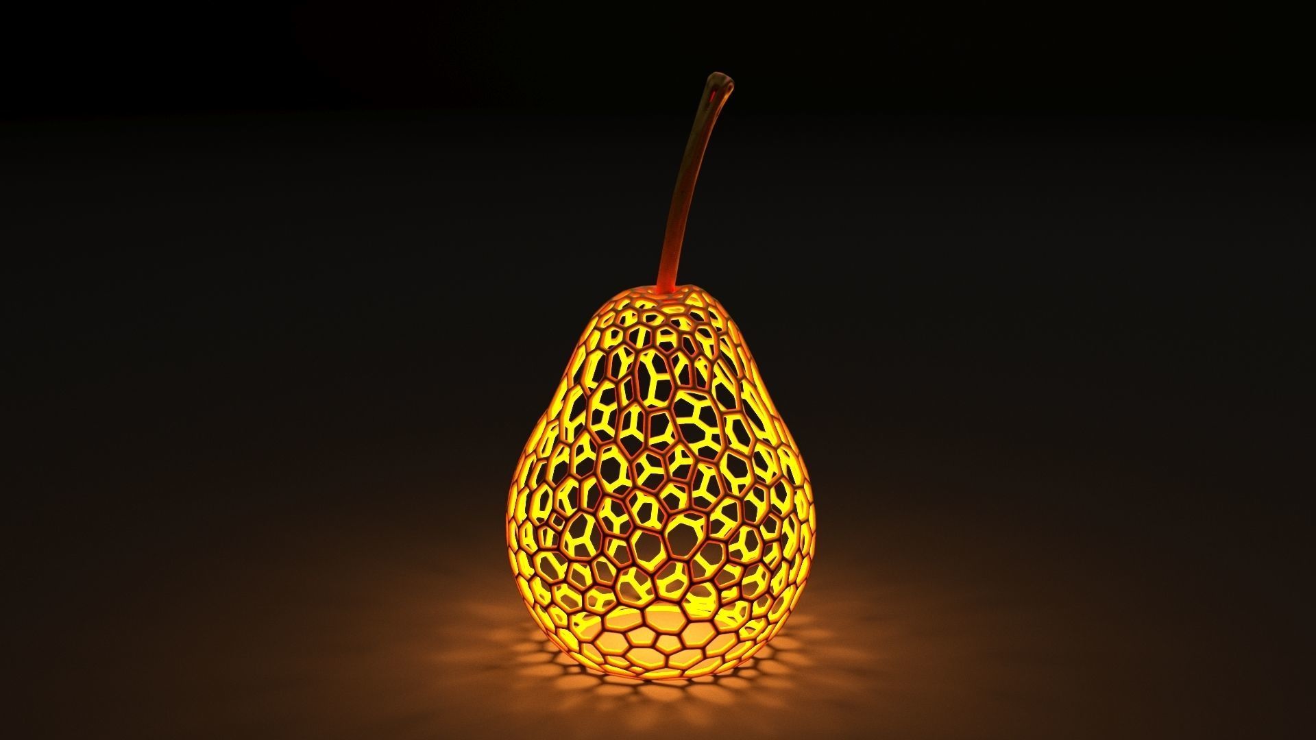 Pear lamp 3D print model_10