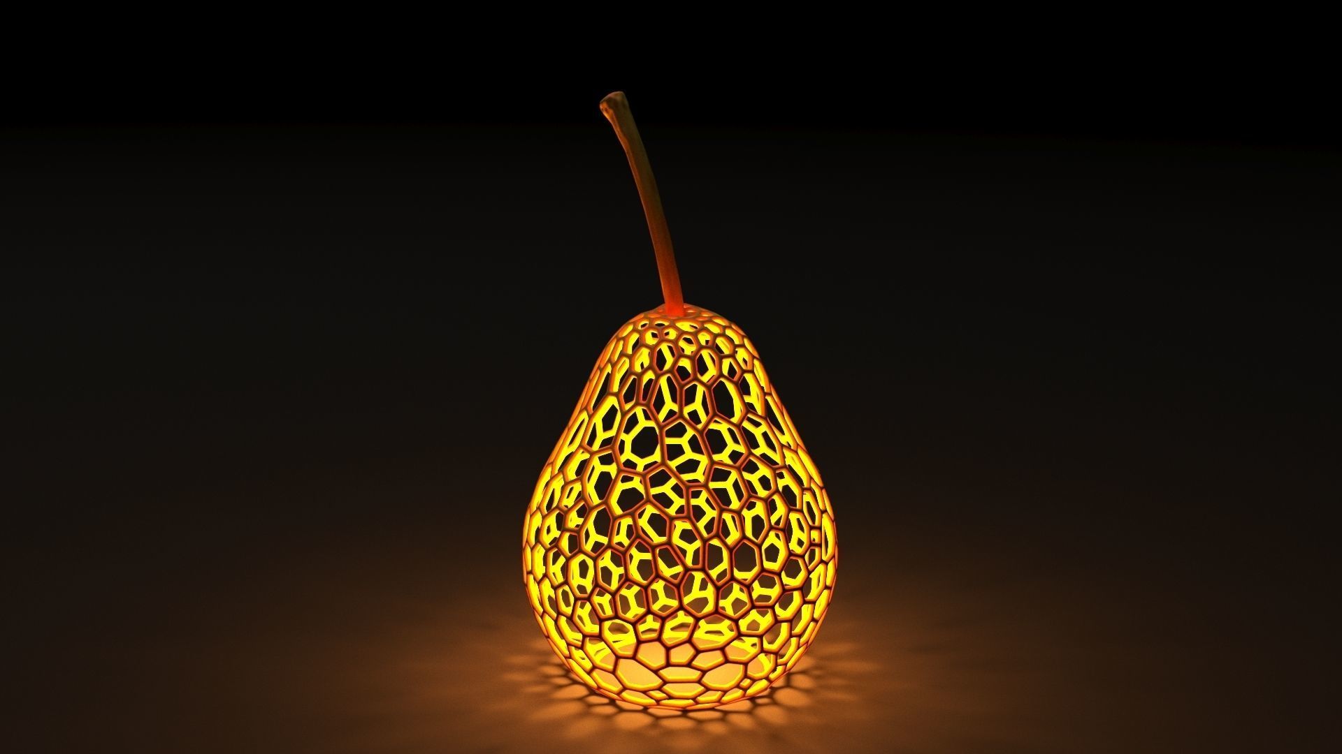 Pear lamp 3D print model_12