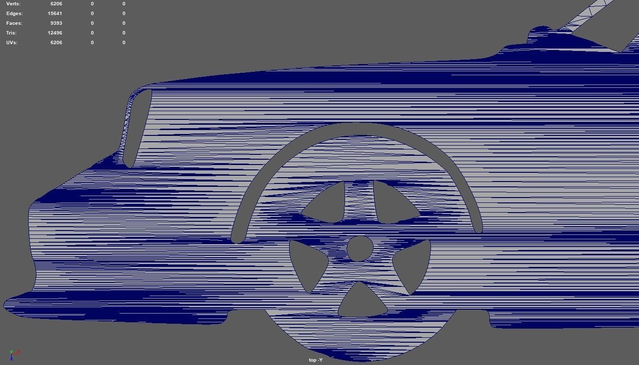 Porsche 911 964 Turbo Veilside Coupe 1993 Key Ring 3D print model_6