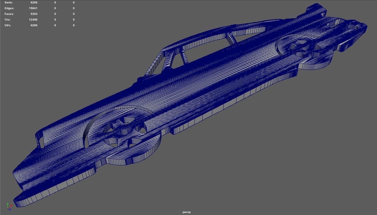 Porsche 911 964 Turbo Veilside Coupe 1993 Key Ring 3D print model_10