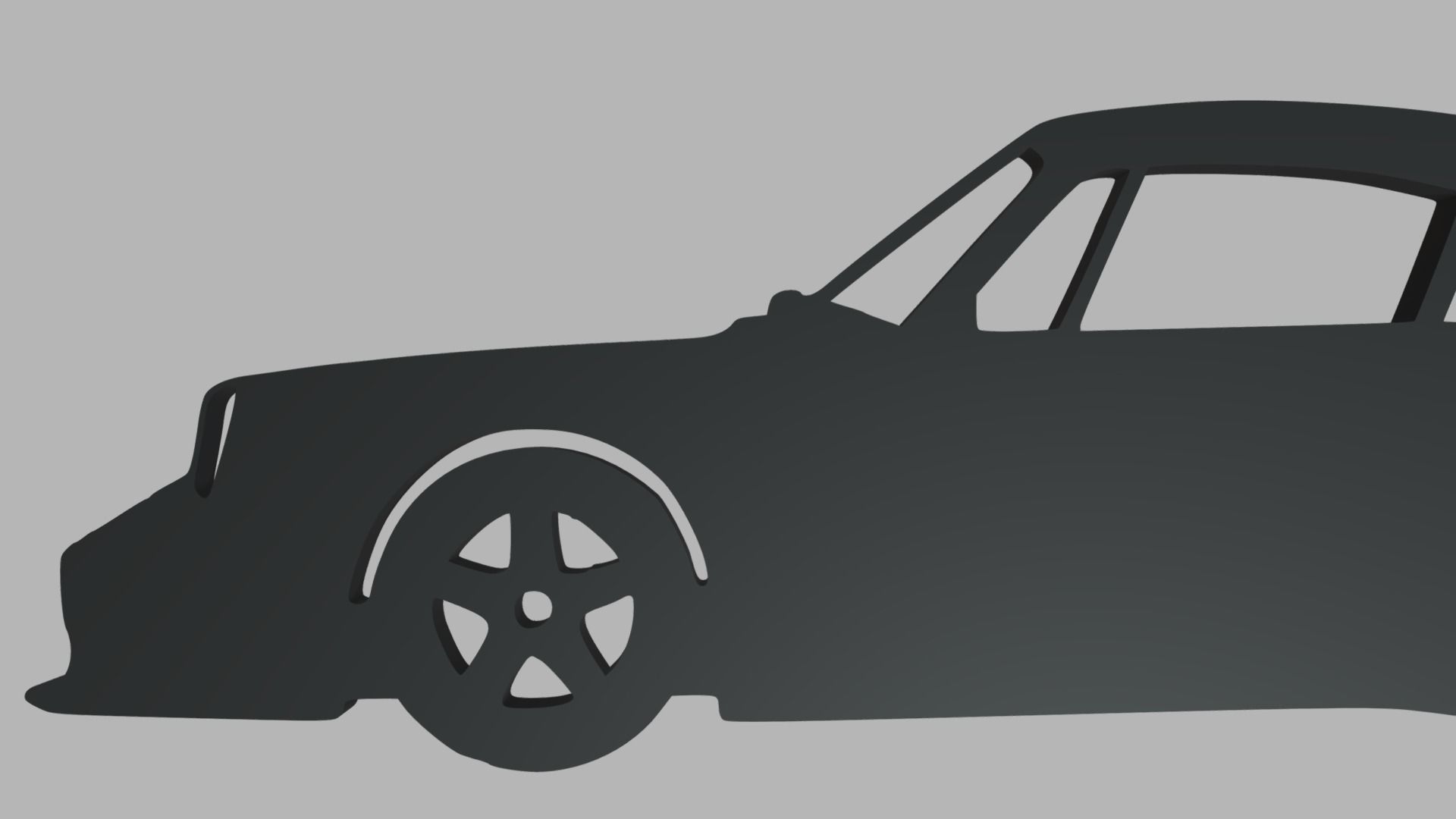 Porsche 911 964 Turbo Veilside Coupe 1993 Key Ring 3D print model_1