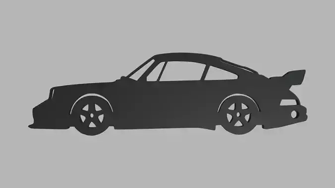 Porsche 911 964 Turbo Veilside Coupe 1993 Key Ring 3D print model