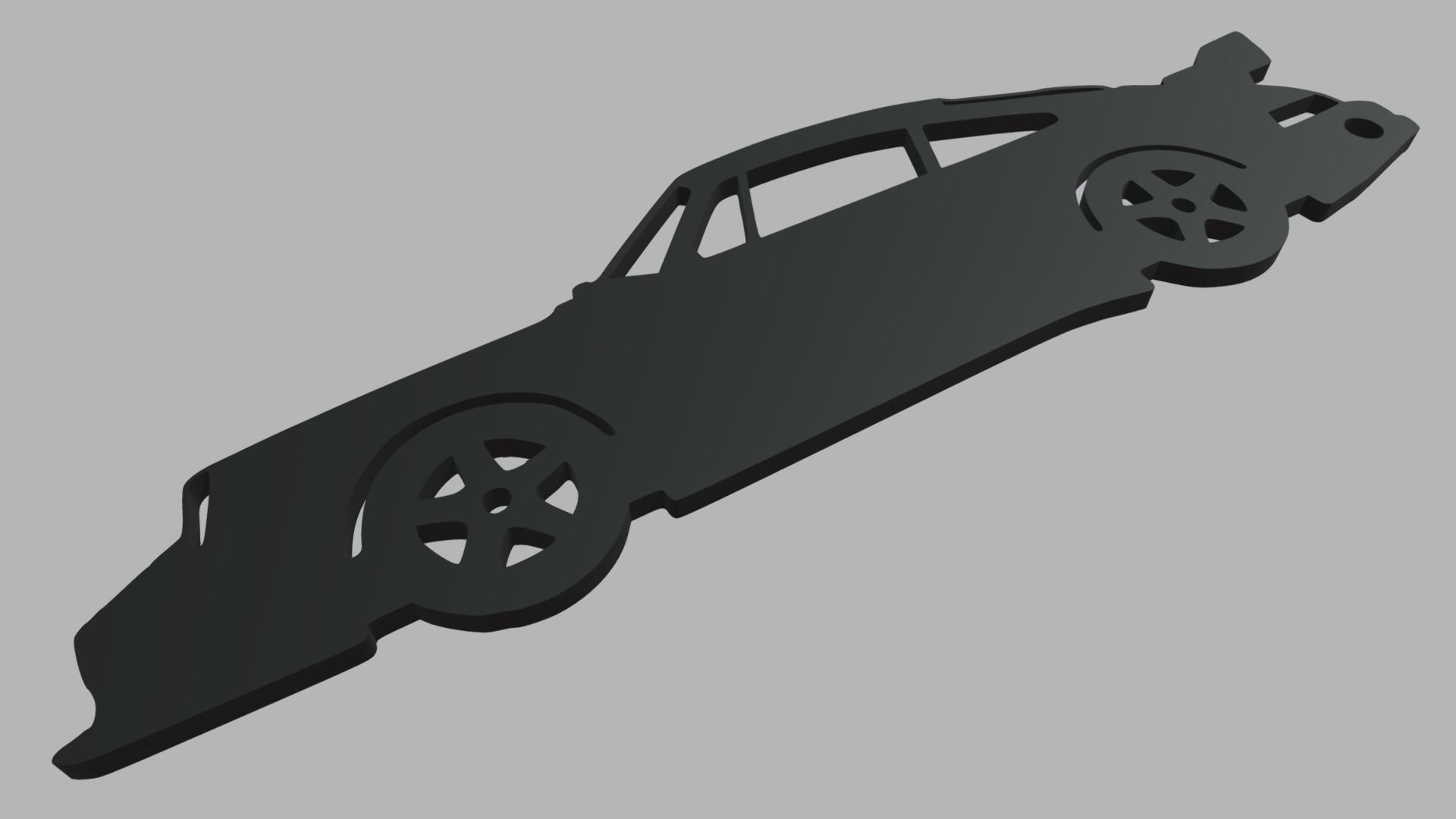 Porsche 911 964 Turbo Veilside Coupe 1993 Key Ring 3D print model_4