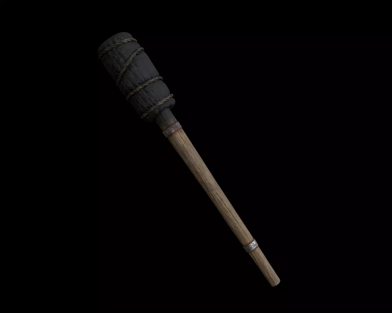 Wooden Torch 3D model_0