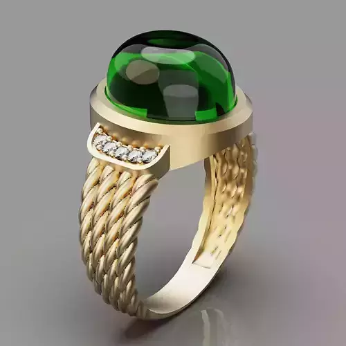 Lux ring silver gold sterling printable jewelry 3D model 3D print model