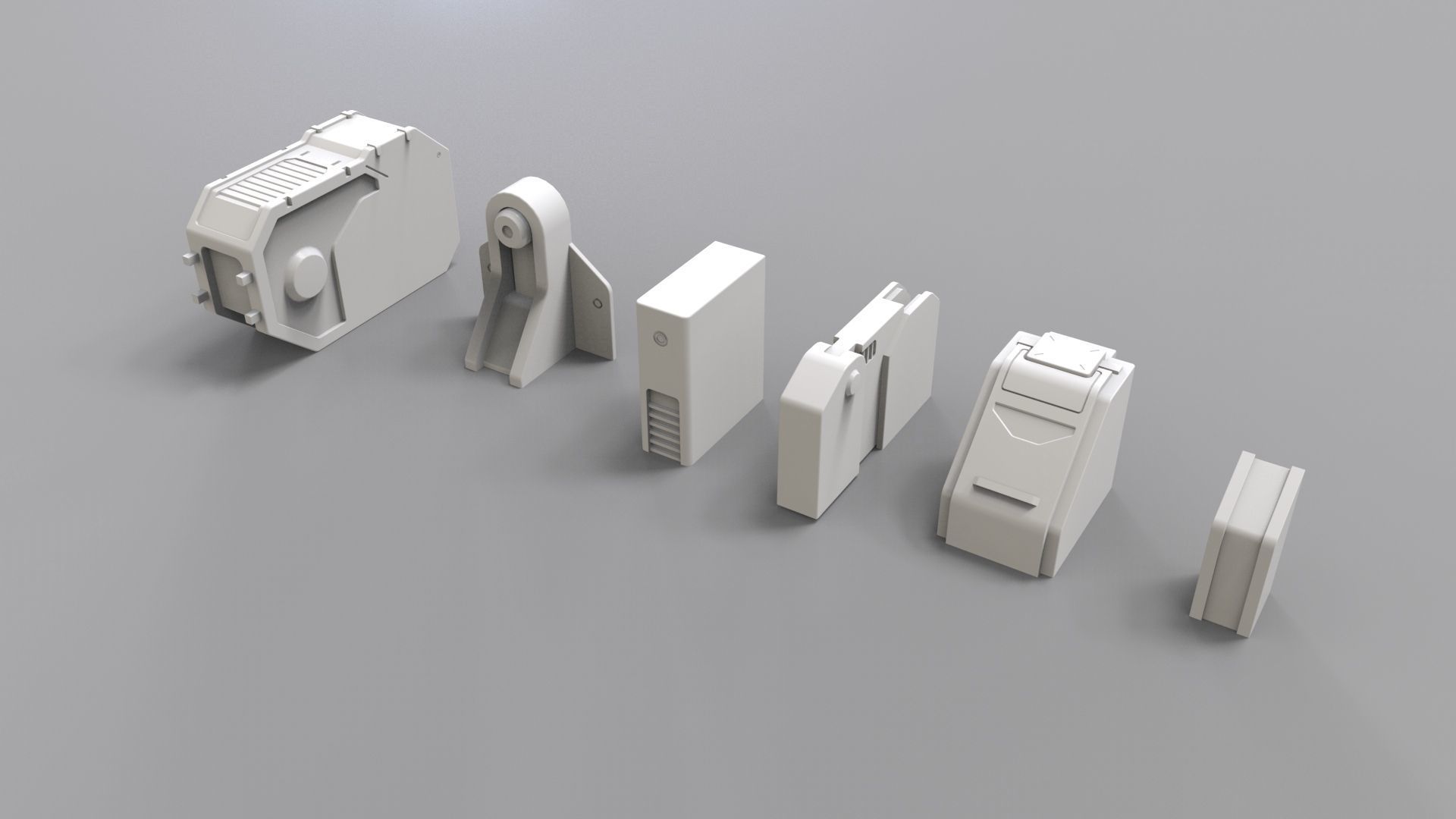 Sci fi trim sheets 3 3D model_12