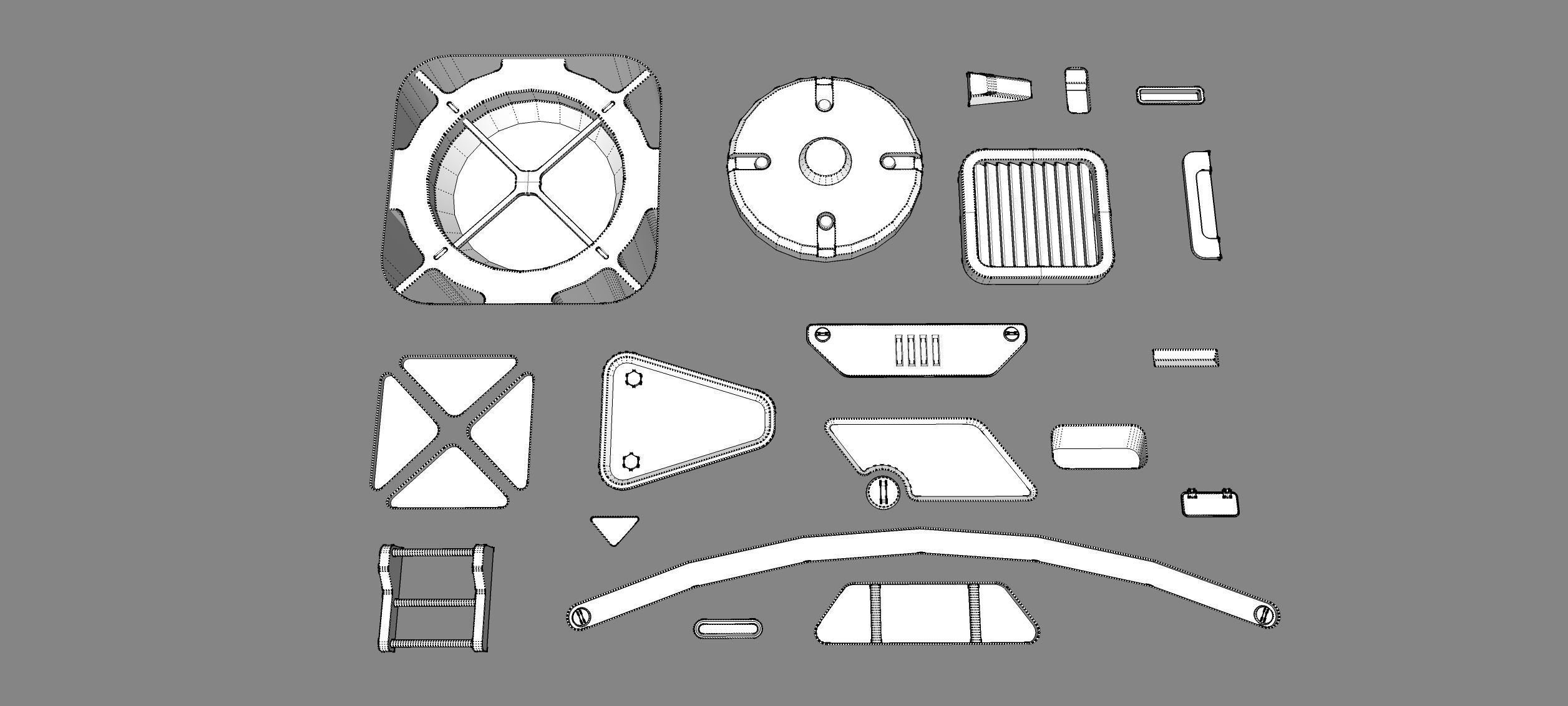 Sci fi trim sheets 3 3D model_24