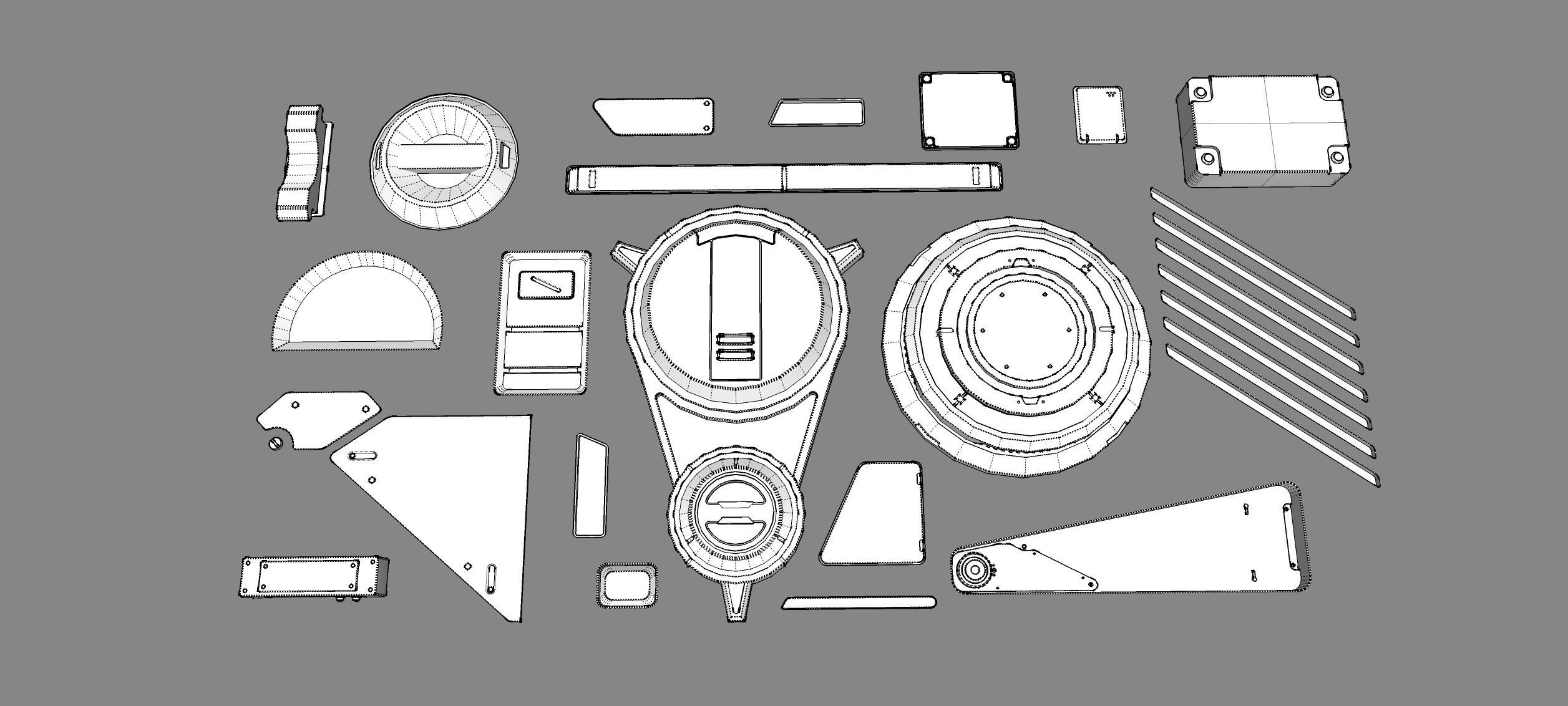 Sci fi trim sheets 3 3D model_23