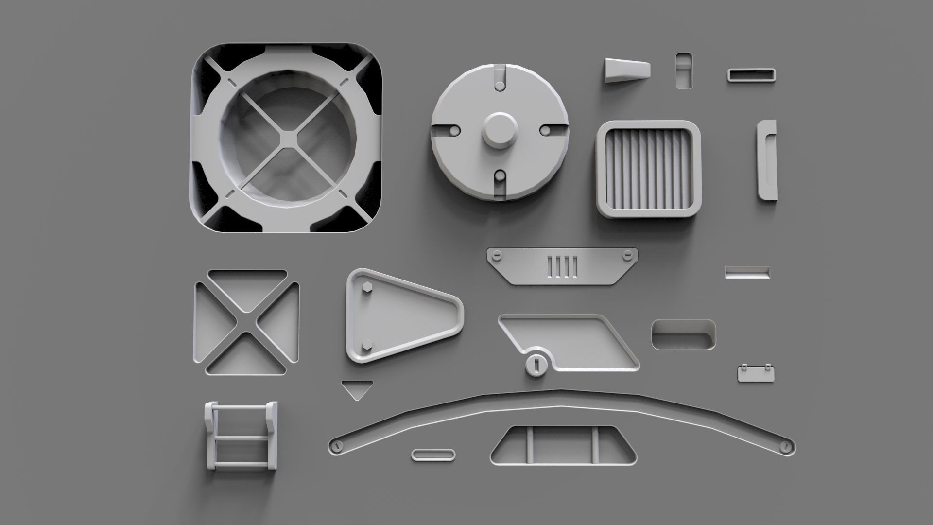 Sci fi trim sheets 3 3D model_9