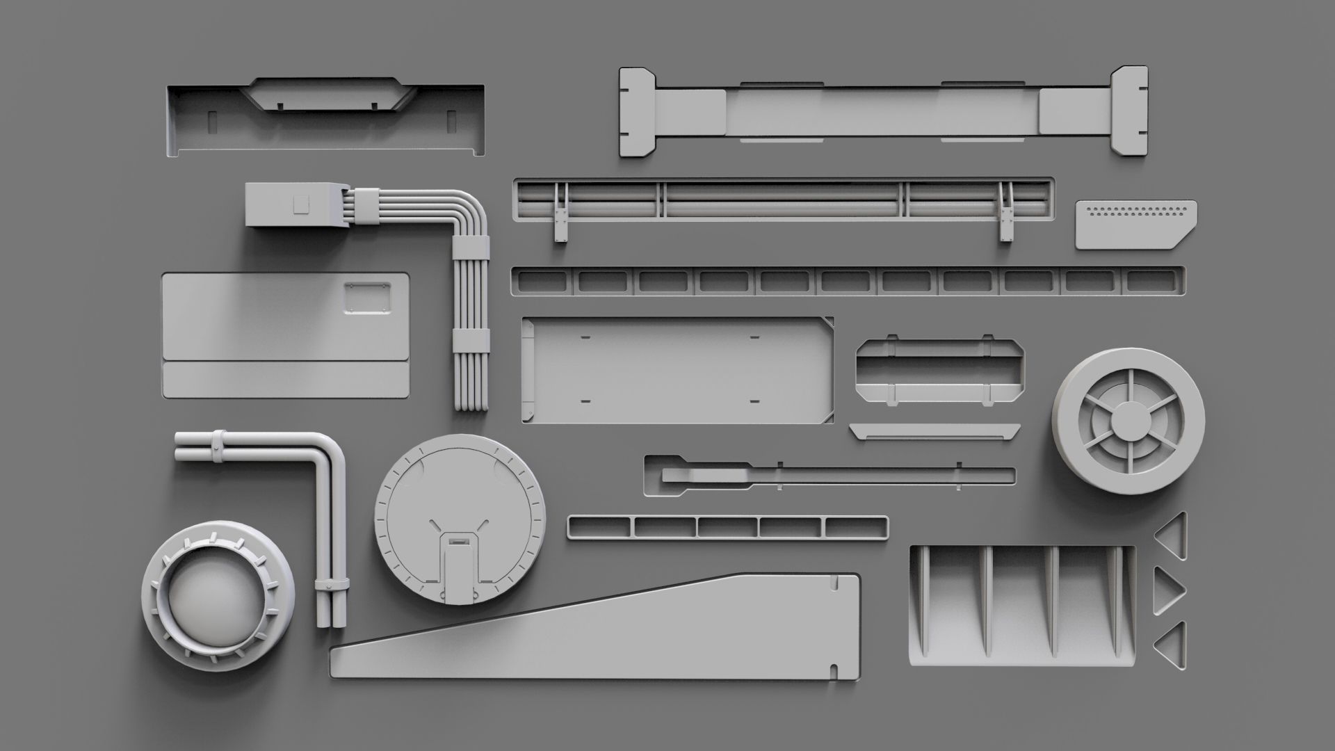 Sci fi trim sheets 3 3D model_3