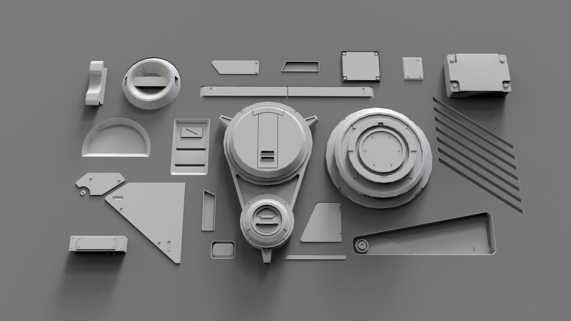 Sci fi trim sheets 3 3D model_8