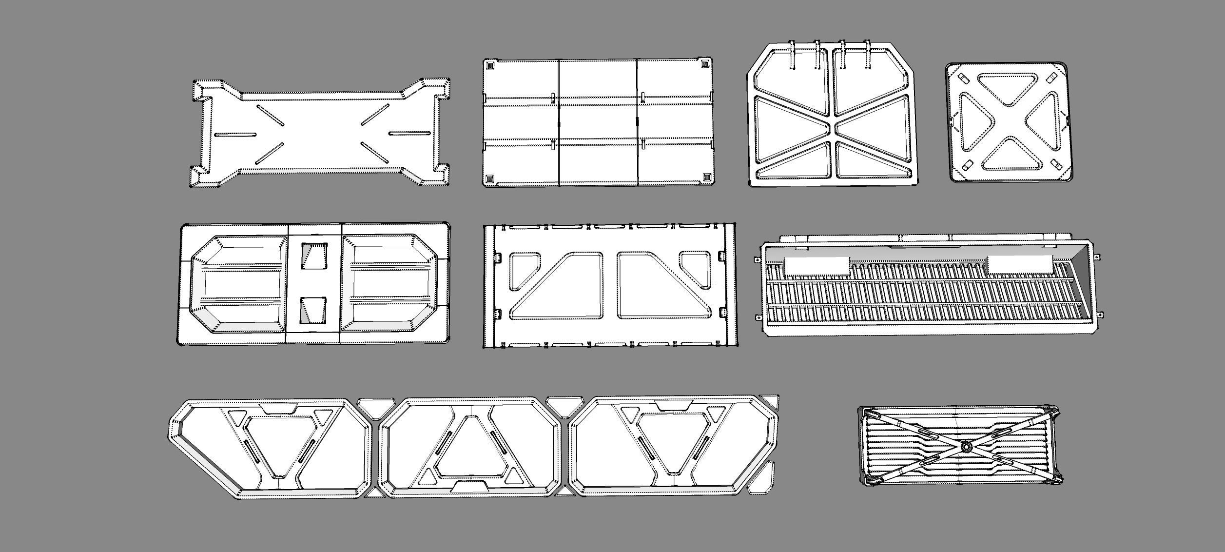 Sci fi trim sheets 3 3D model_19