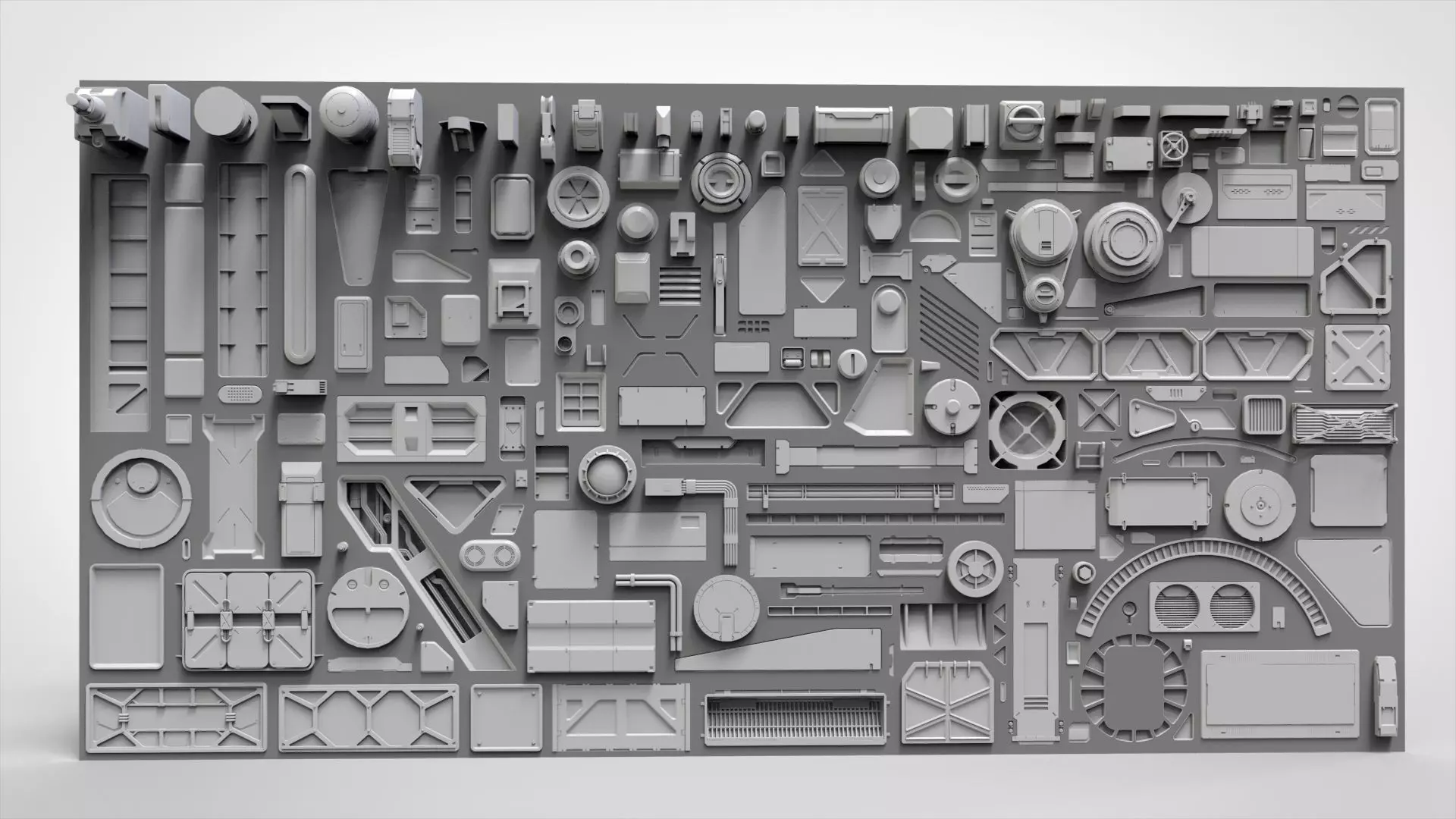 Sci fi trim sheets 3 3D model_0