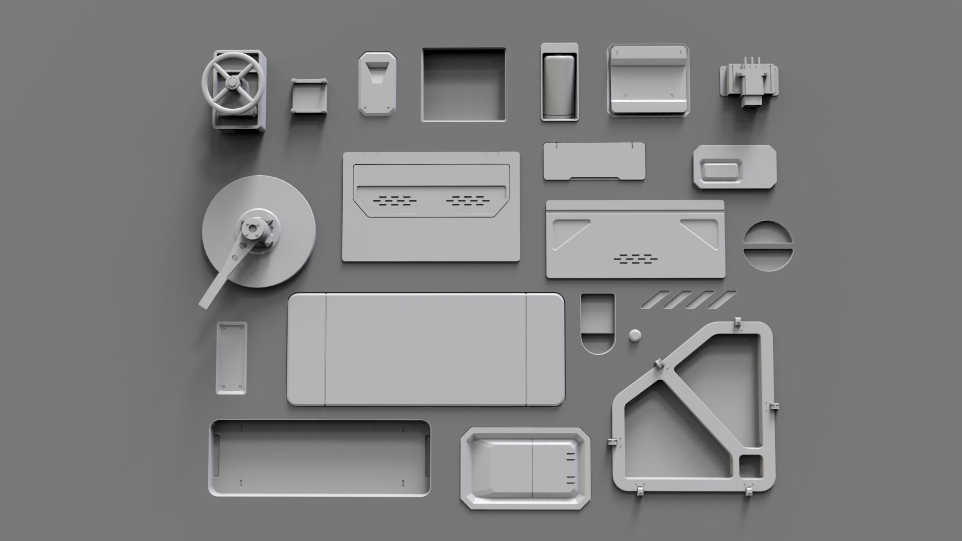 Sci fi trim sheets 3 3D model_10