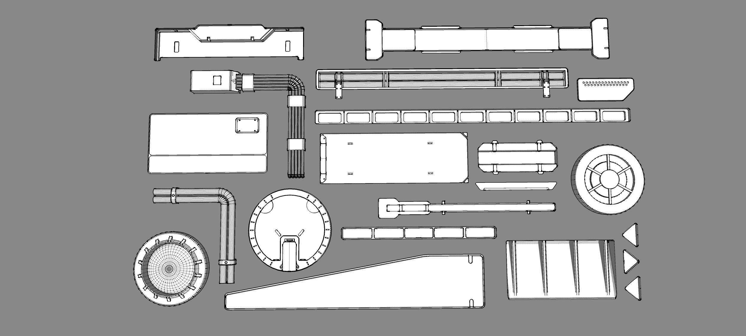 Sci fi trim sheets 3 3D model_17