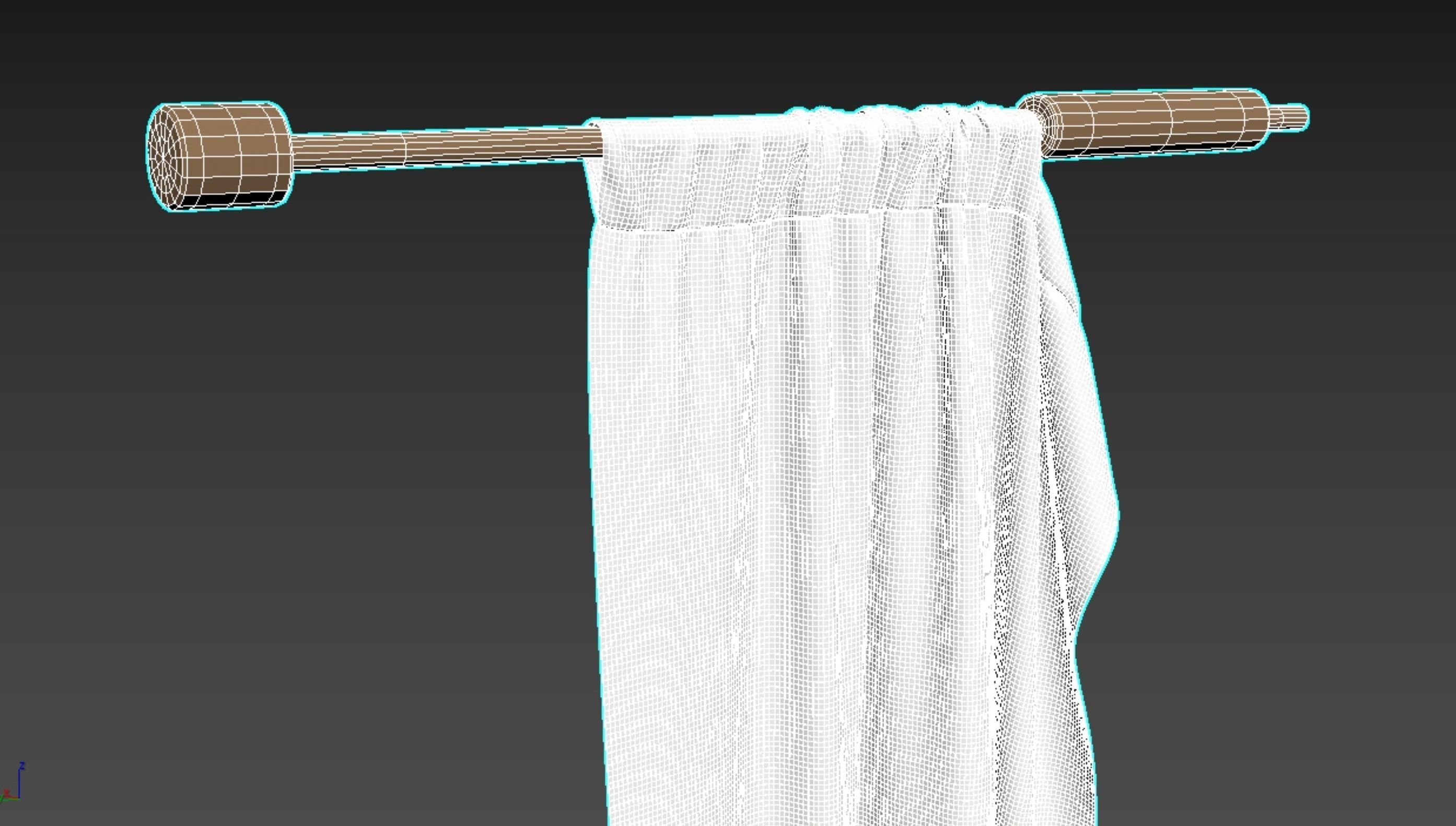 Curtain 3D model_1