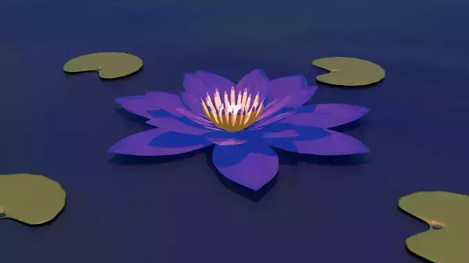 Blue lotus flower