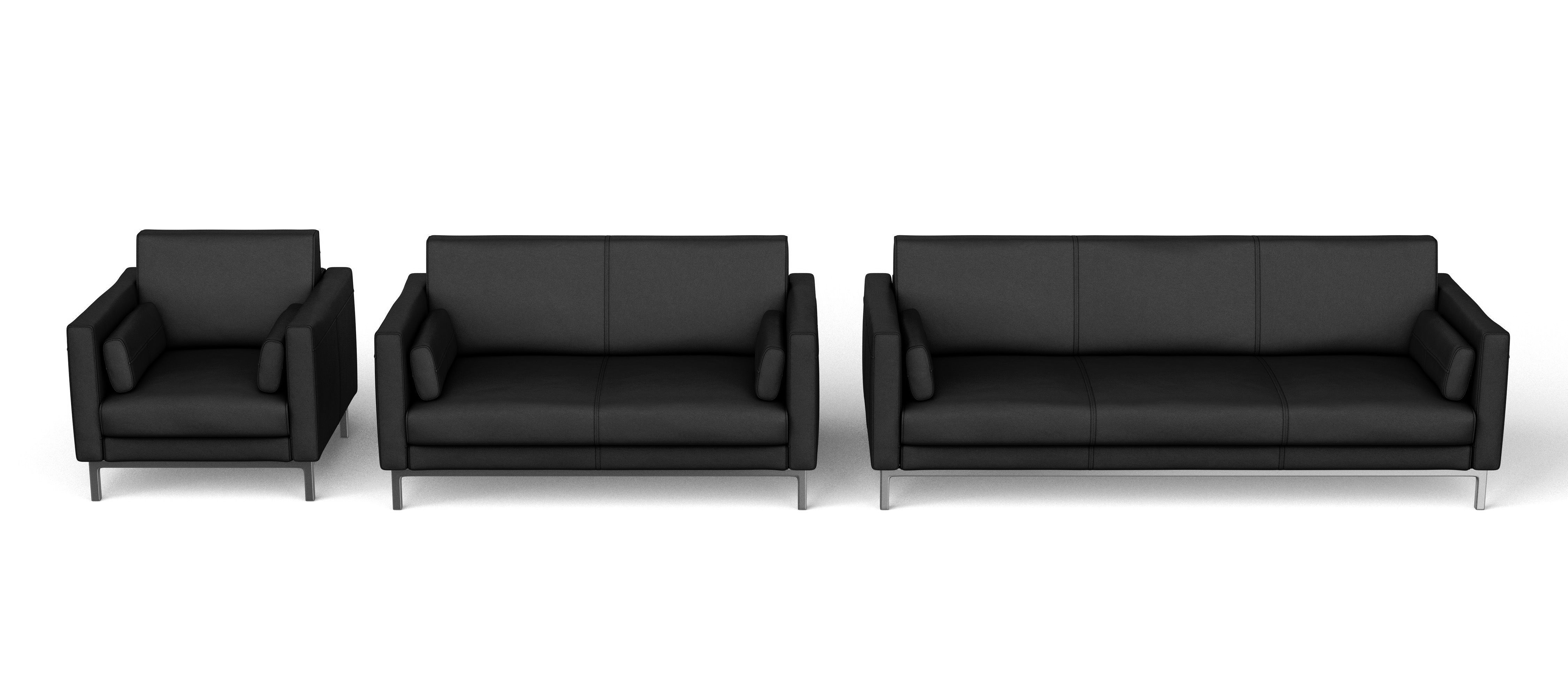 Sofa Set Leather Fabric Velvet 3D model_9