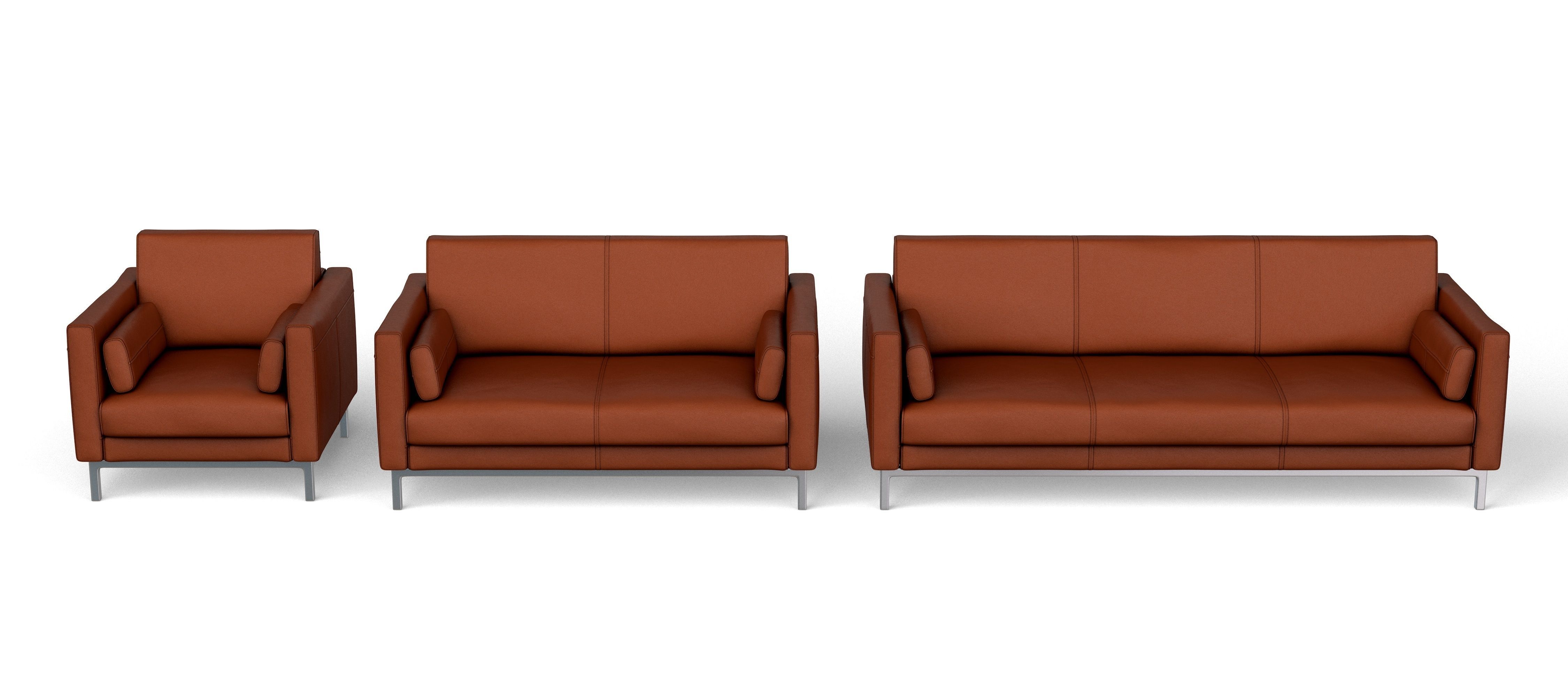 Sofa Set Leather Fabric Velvet 3D model_10