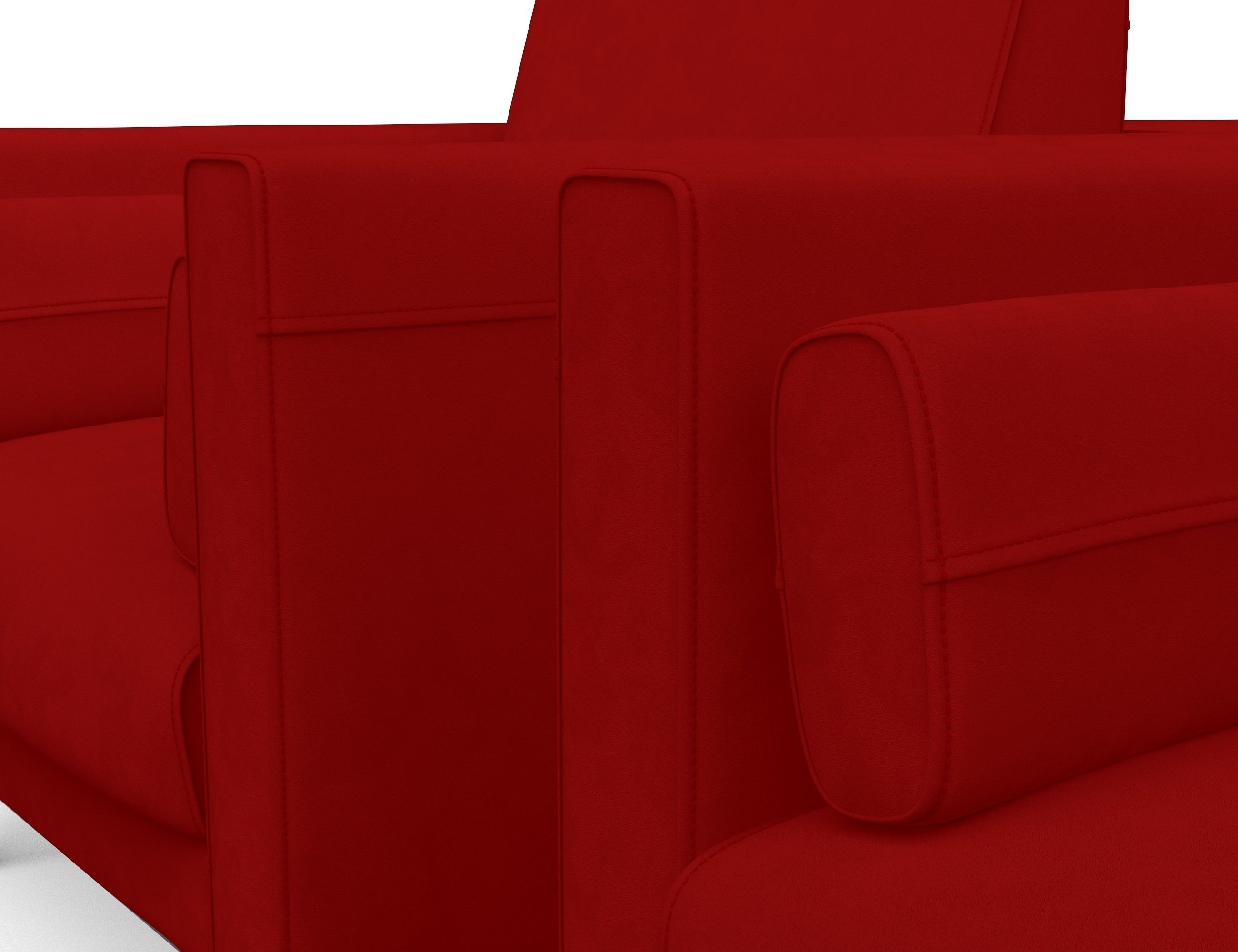 Sofa Set Leather Fabric Velvet 3D model_3