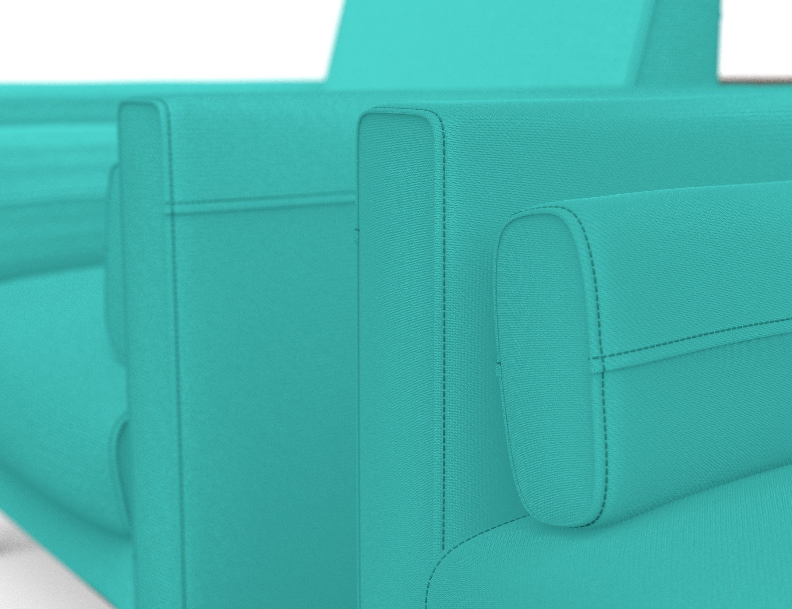 Sofa Set Leather Fabric Velvet 3D model_4