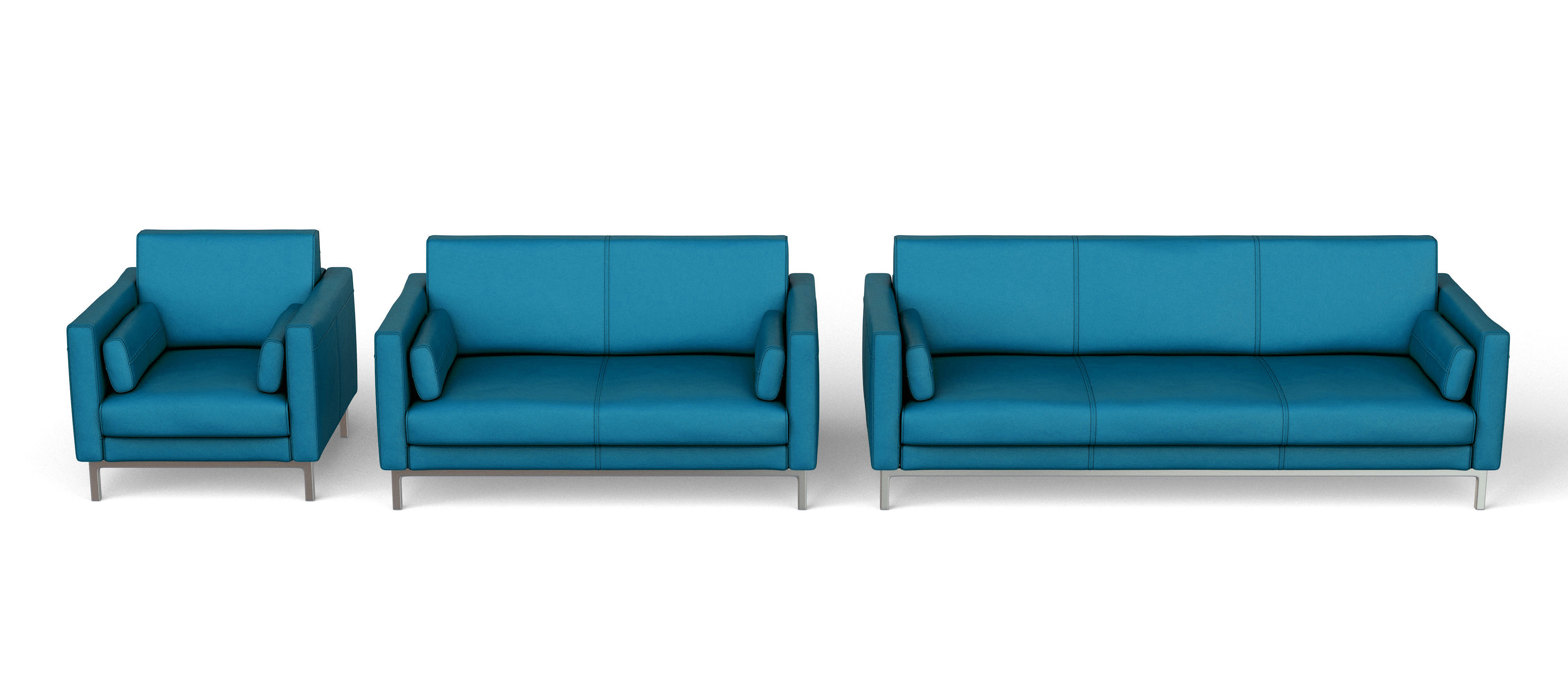 Sofa Set Leather Fabric Velvet 3D model_11
