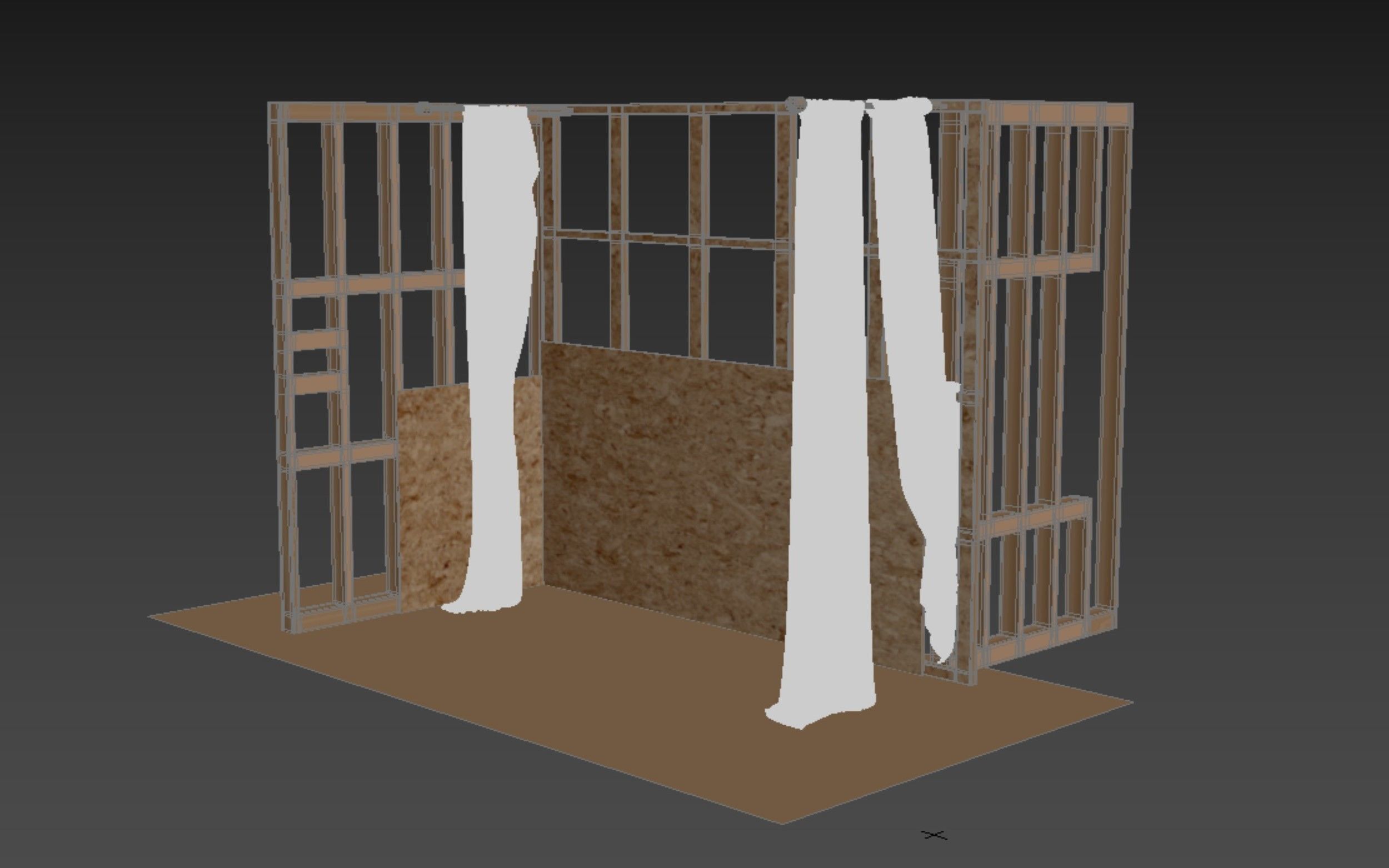 Curtain 3D model_1