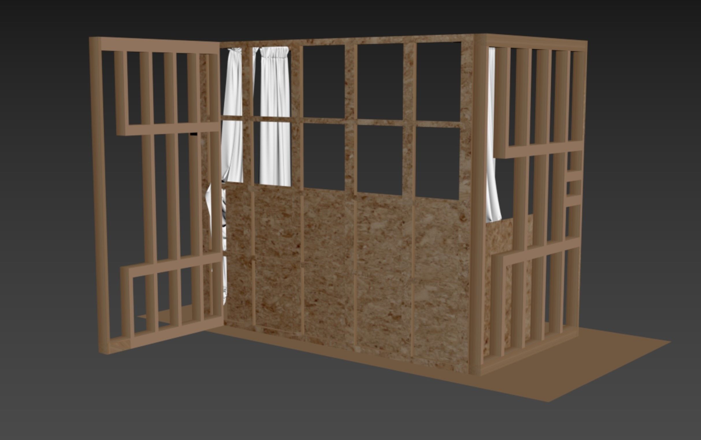 Curtain 3D model_3