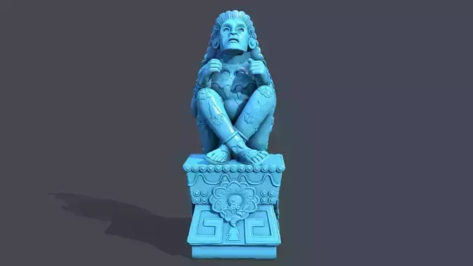 Statue Aztec Xochipilli 3D print model