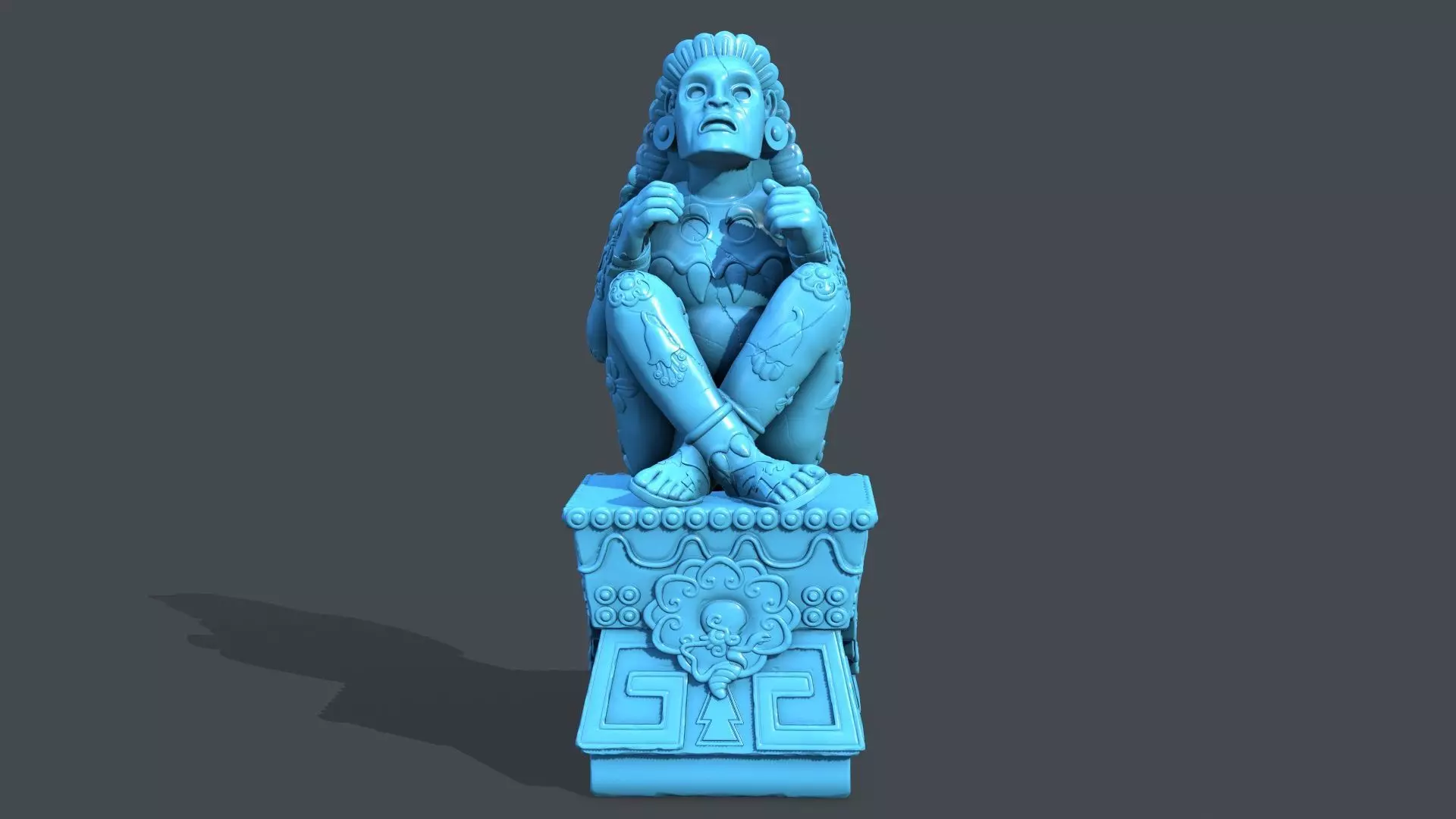 Statue Aztec Xochipilli 3D print model_0