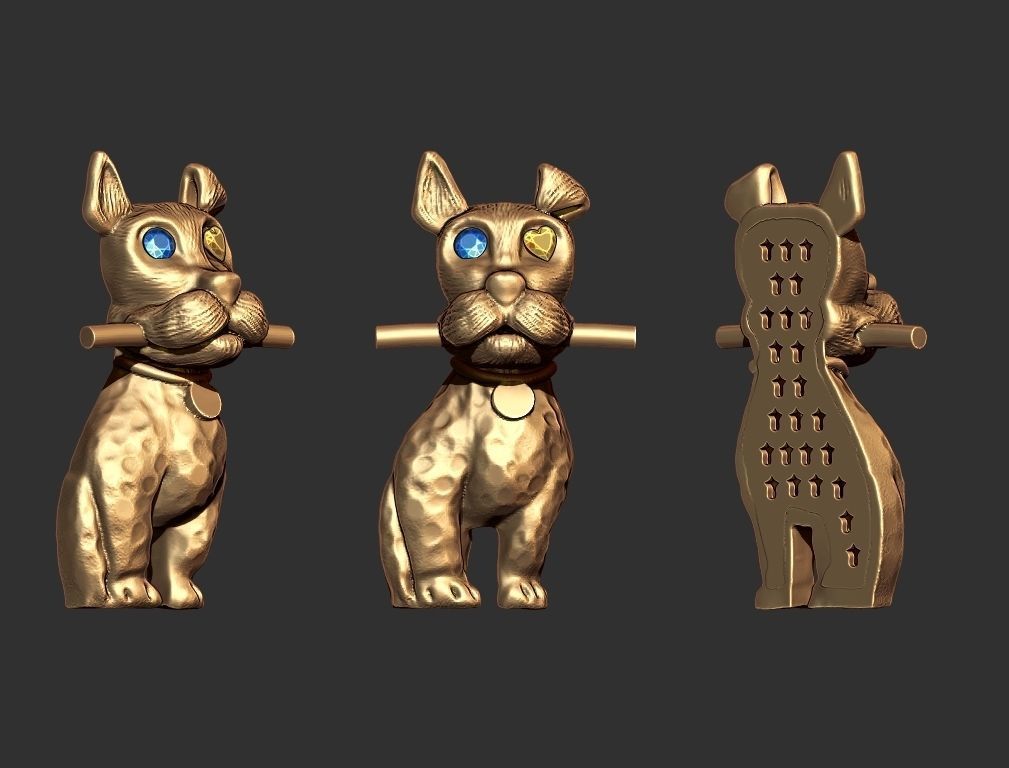 3D dog model 3D print model_2
