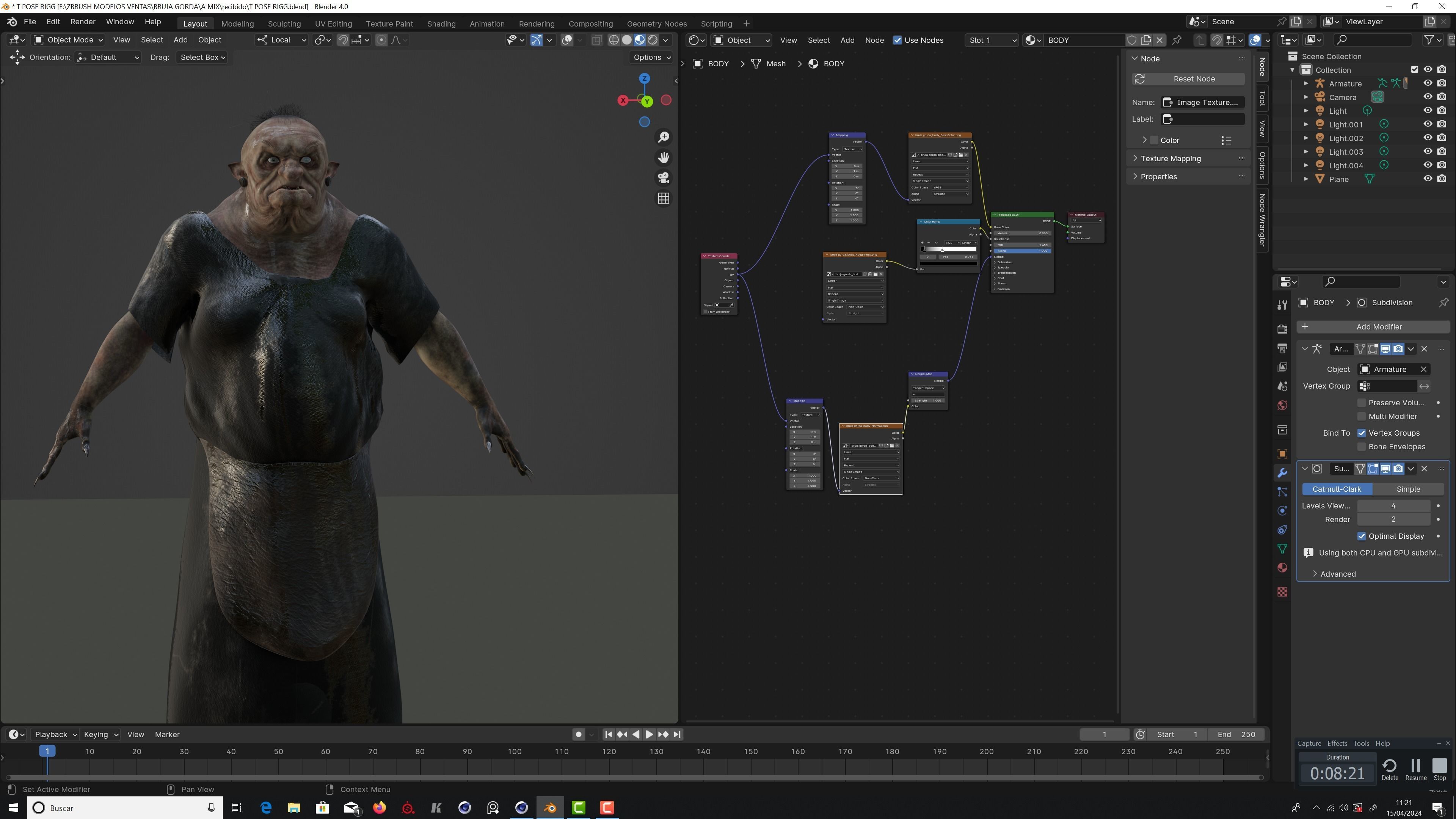 THE WITCH OF THE FOREST Low-poly 3D model_24